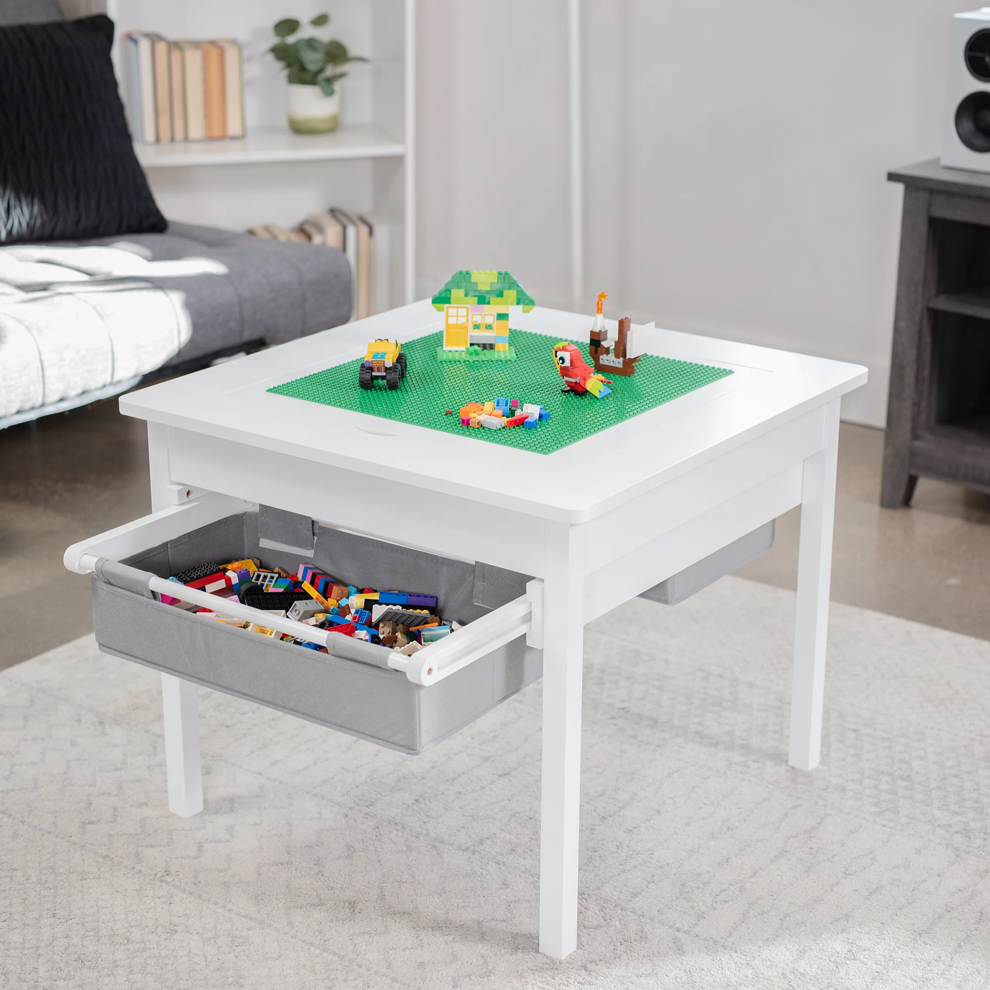 Life Finds by VIVO Table with Built-in Storage Designed for Lego Bricks - Image 2