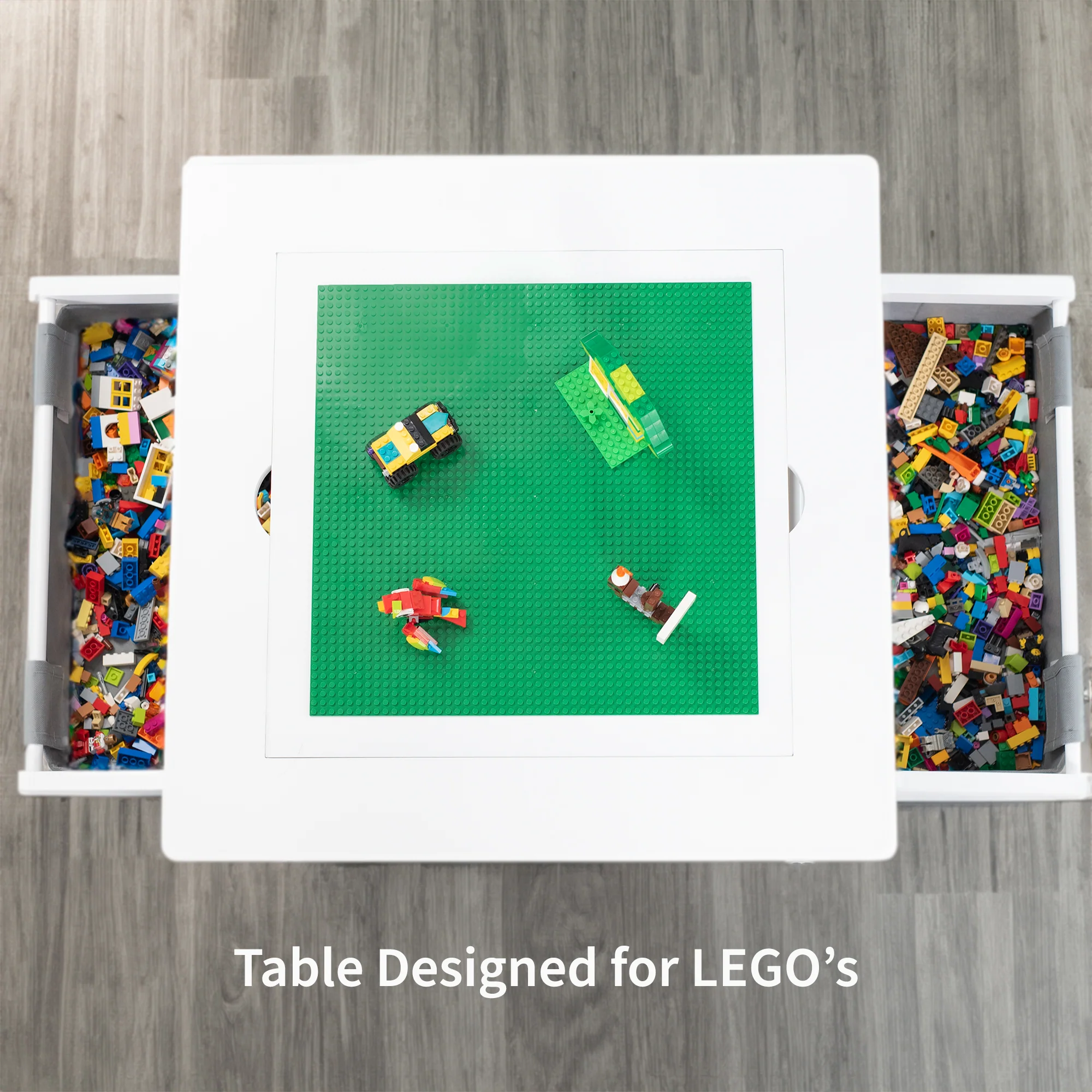 Life Finds by VIVO Table with Built-in Storage Designed for Lego Bricks - Image 3