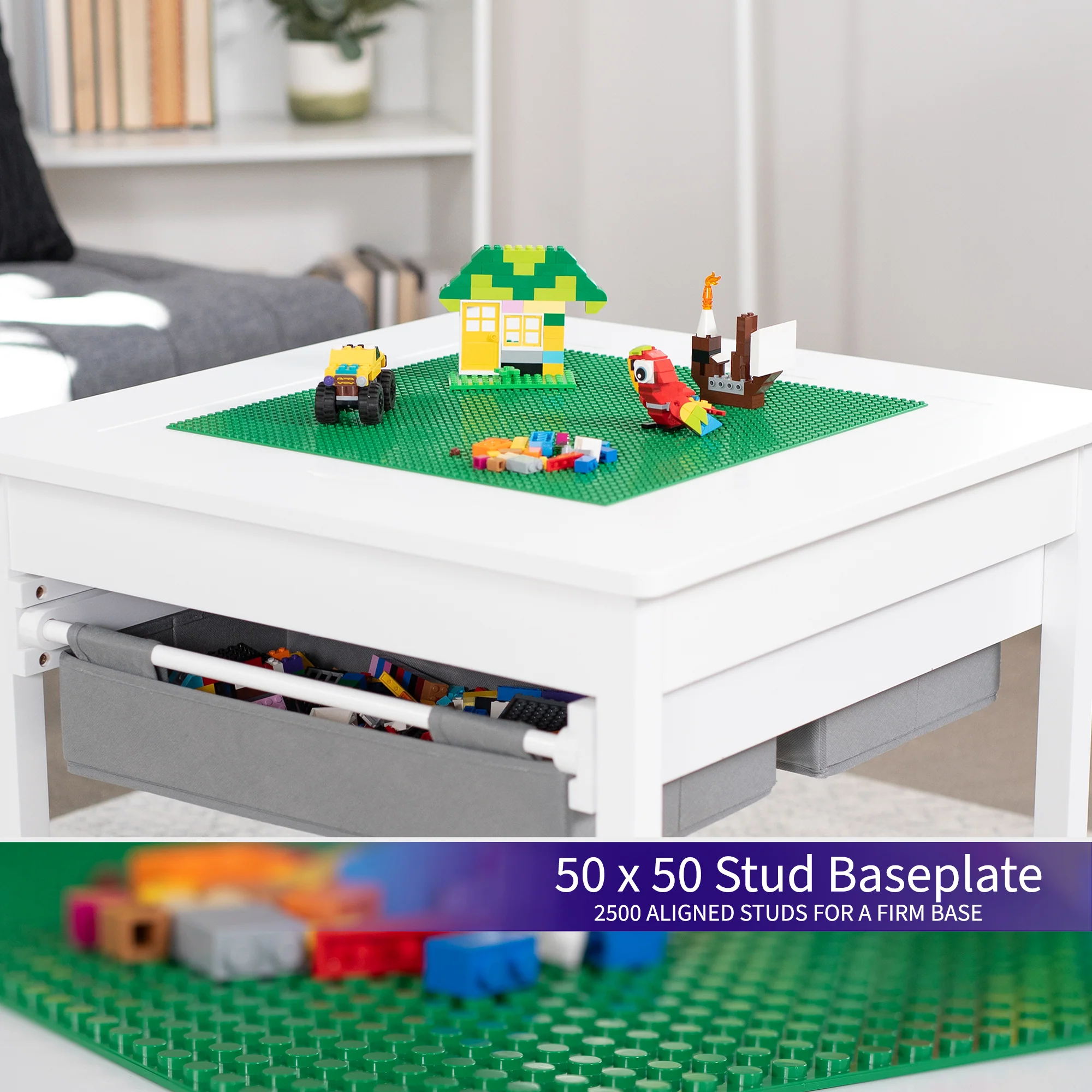 Life Finds by VIVO Table with Built-in Storage Designed for Lego Bricks - Image 7