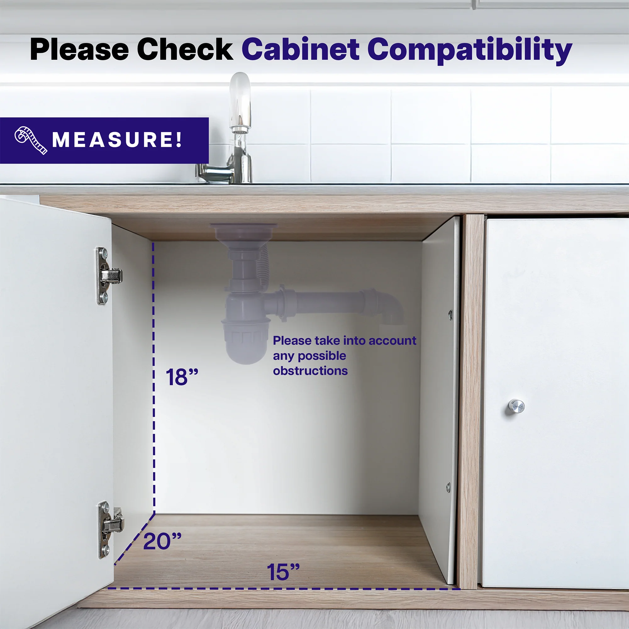 Life Finds by VIVO Under Counter Pull Out Dual Trash Can System - Image 4