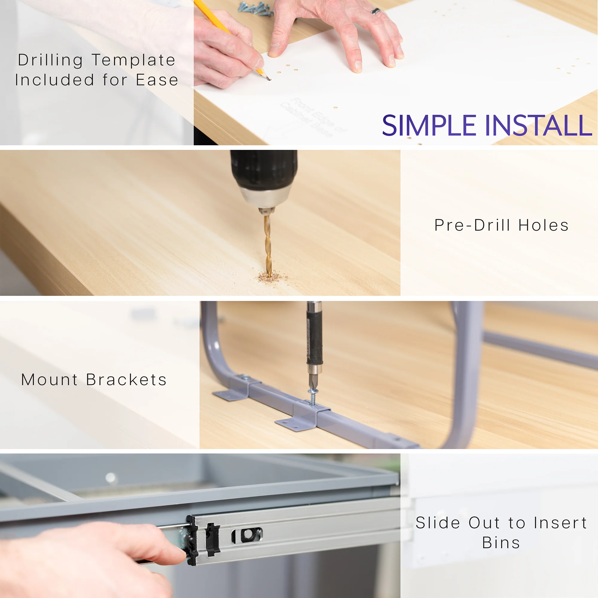 Life Finds by VIVO Under Counter Pull Out Dual Trash Can System - Image 6