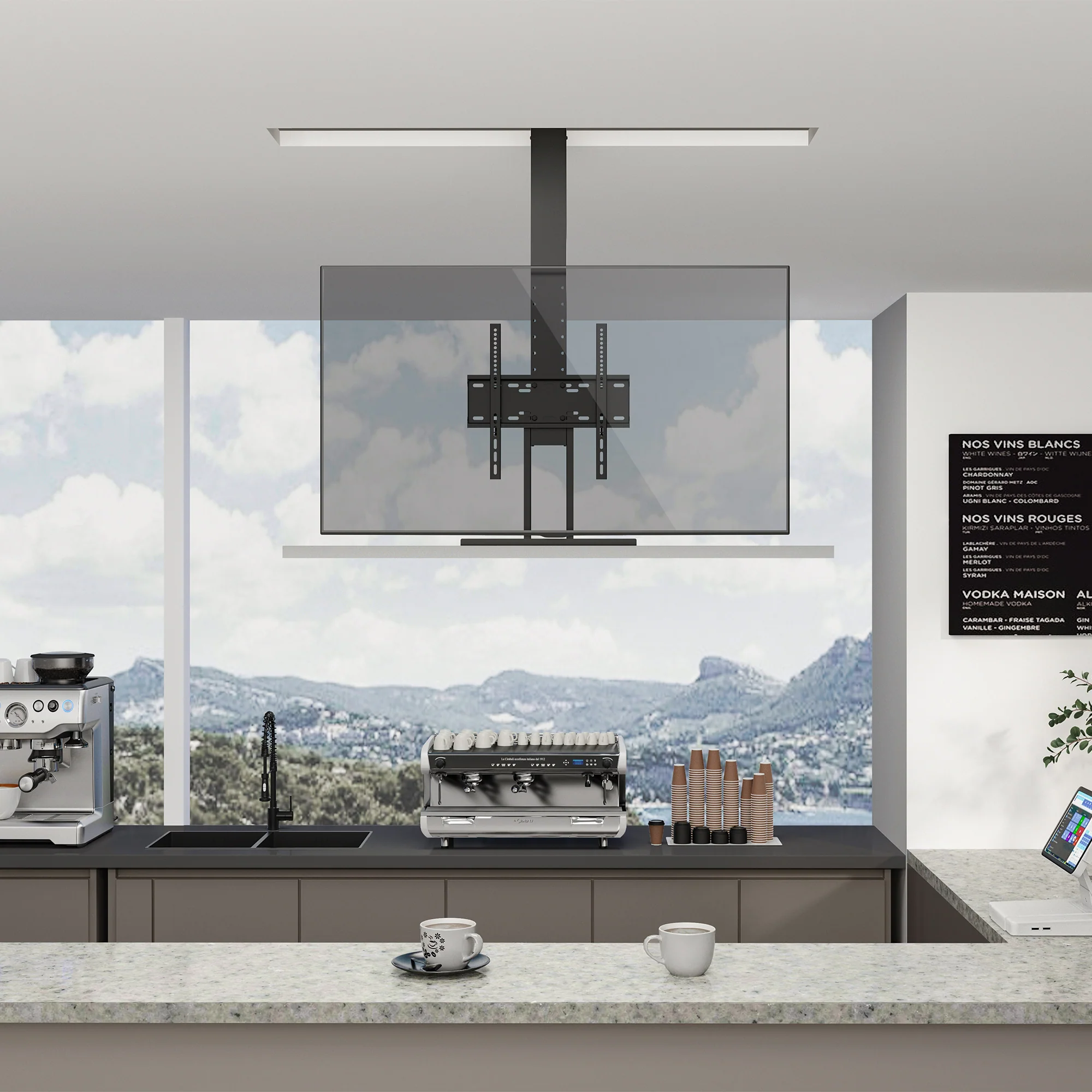 Motorized Drop Down 32” to 55” TV Mount with Remote Control - Image 6