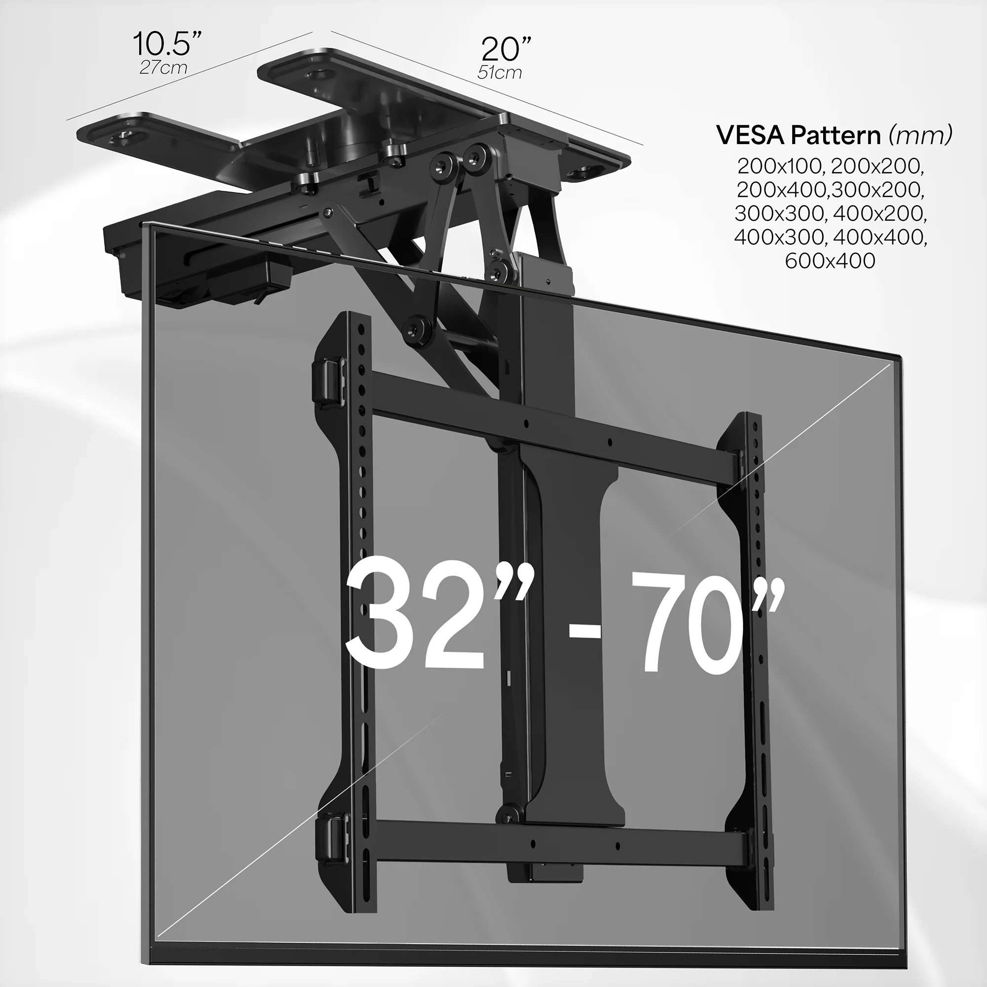 Electric Flip Down / Swivel Ceiling 32” to 70” TV Mount - Image 3