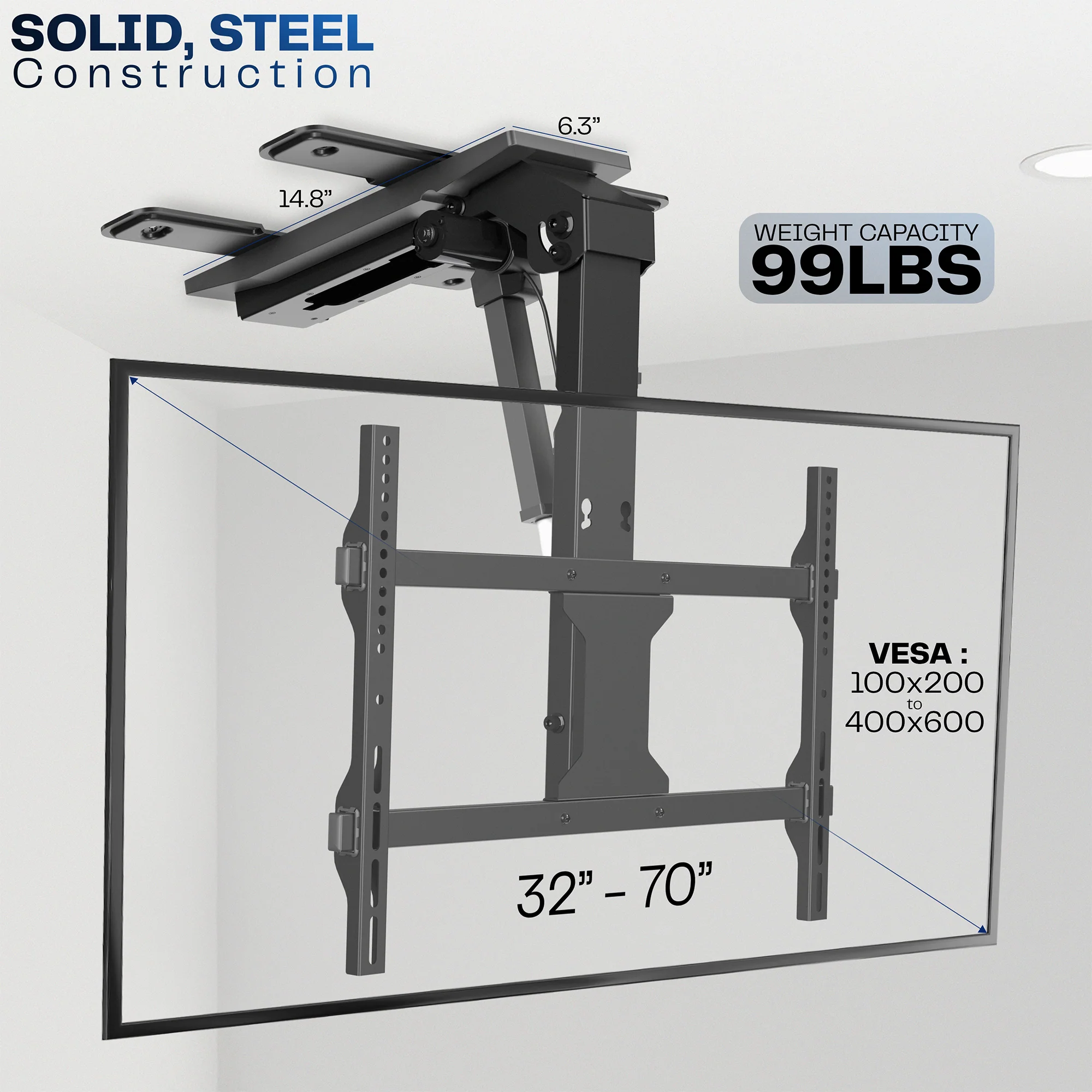 Electric Flip Down Ceiling Mount for 37" to 70" TVs - Image 3