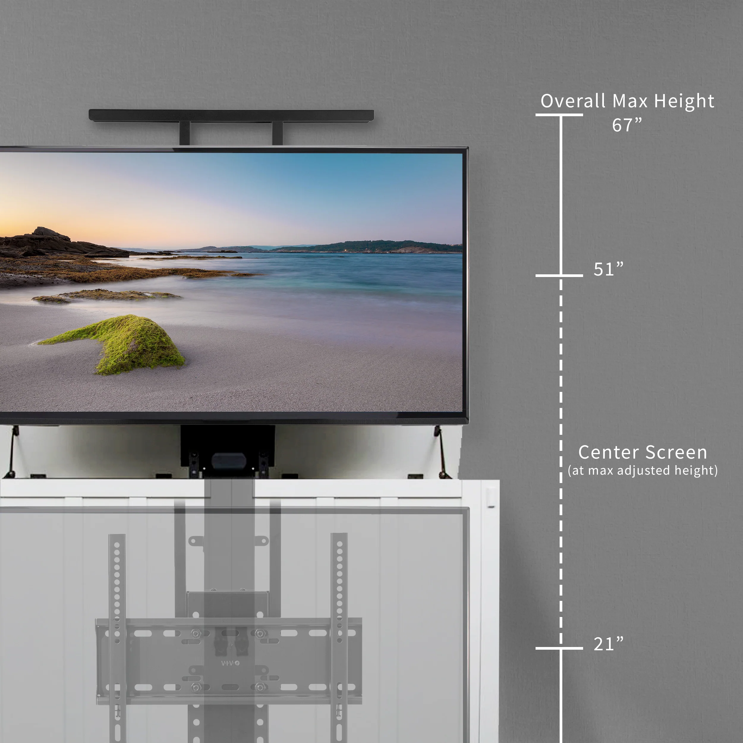 Motorized TV Stand with Remote Control - Image 4