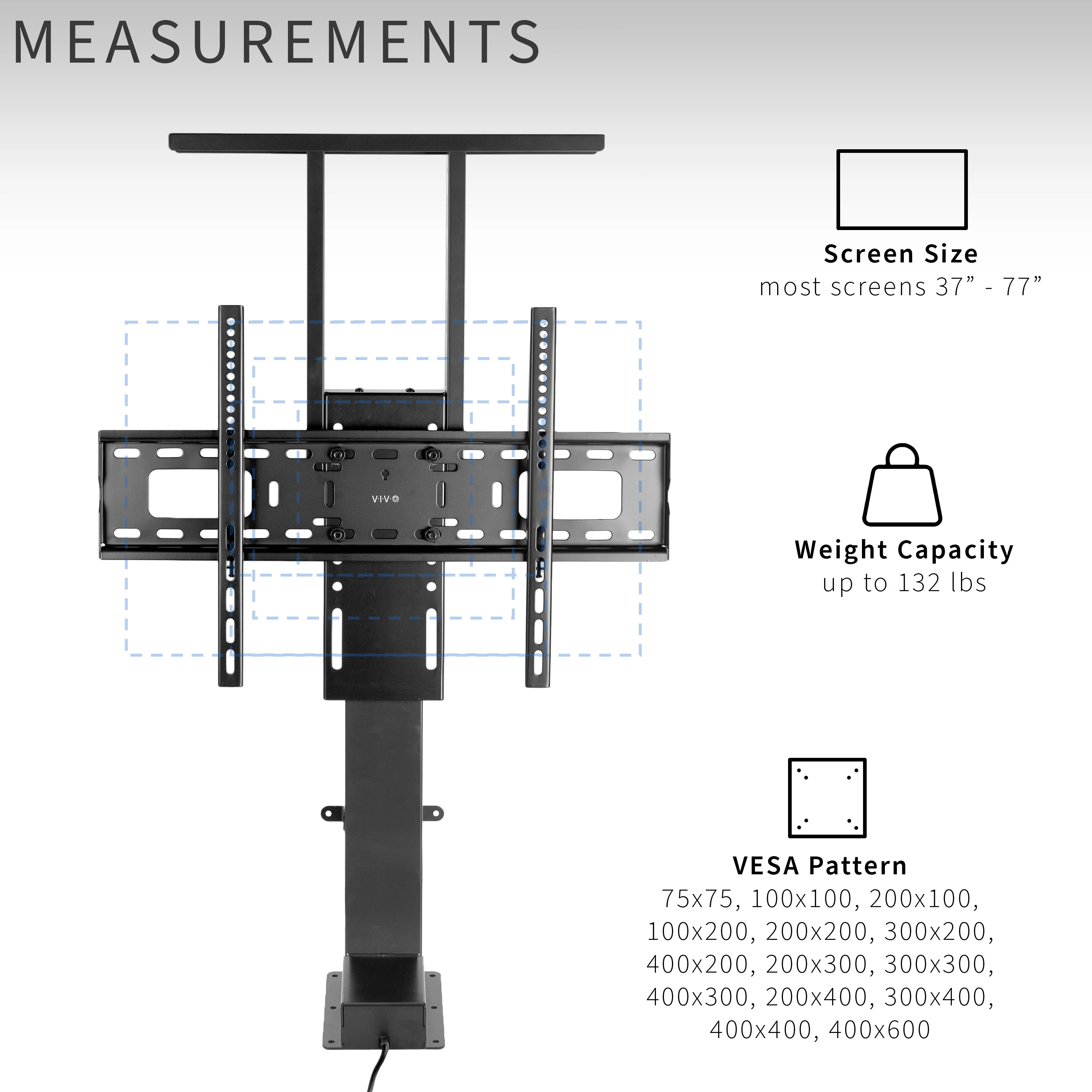 Motorized TV Stand for 37" to 77" TVs - Image 3