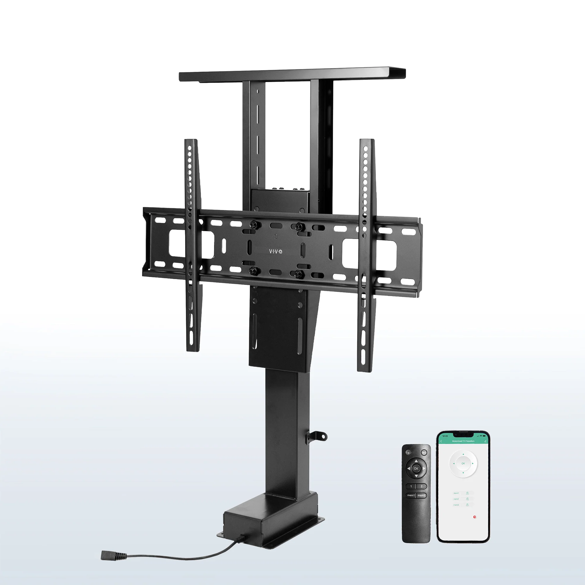 Motorized TV Stand with Remote Control for 37" to 77" TVs