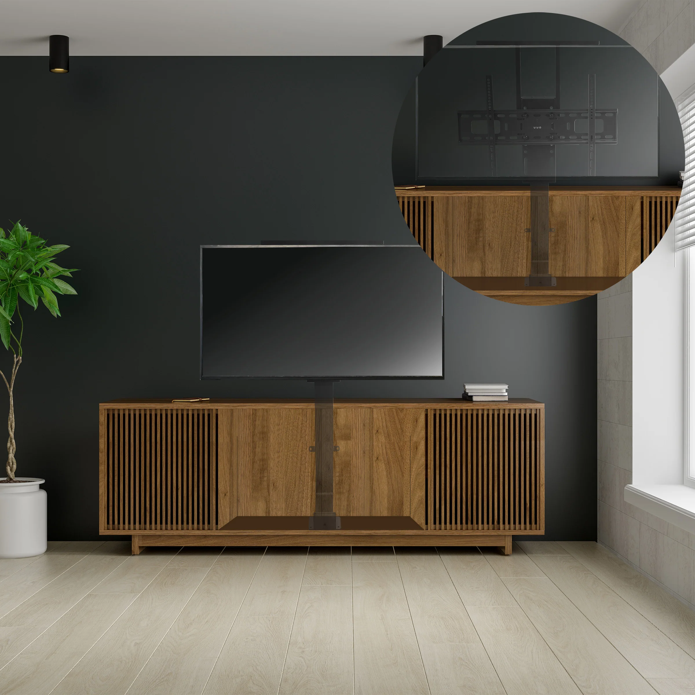 Motorized TV Stand with Remote Control for 37" to 77" TVs - Image 2