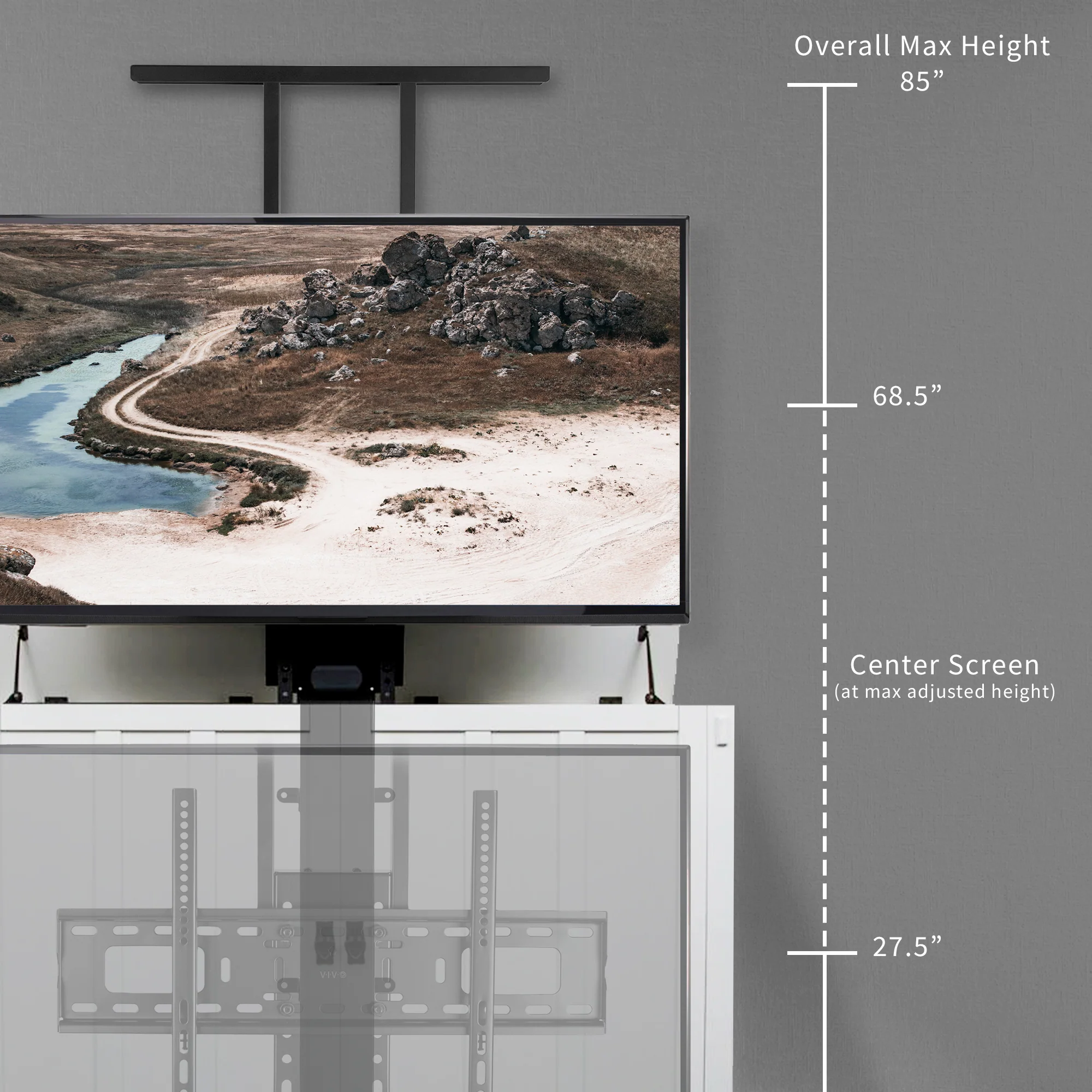 Motorized TV Stand with Remote Control for 37" to 77" TVs - Image 4