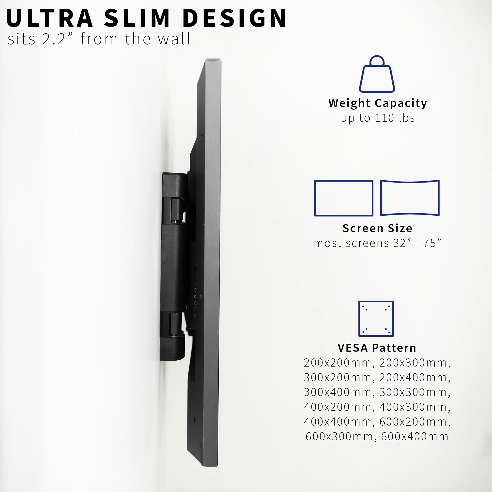 Electric Swing Wall Mount for 32” to 75” TVs - Image 3