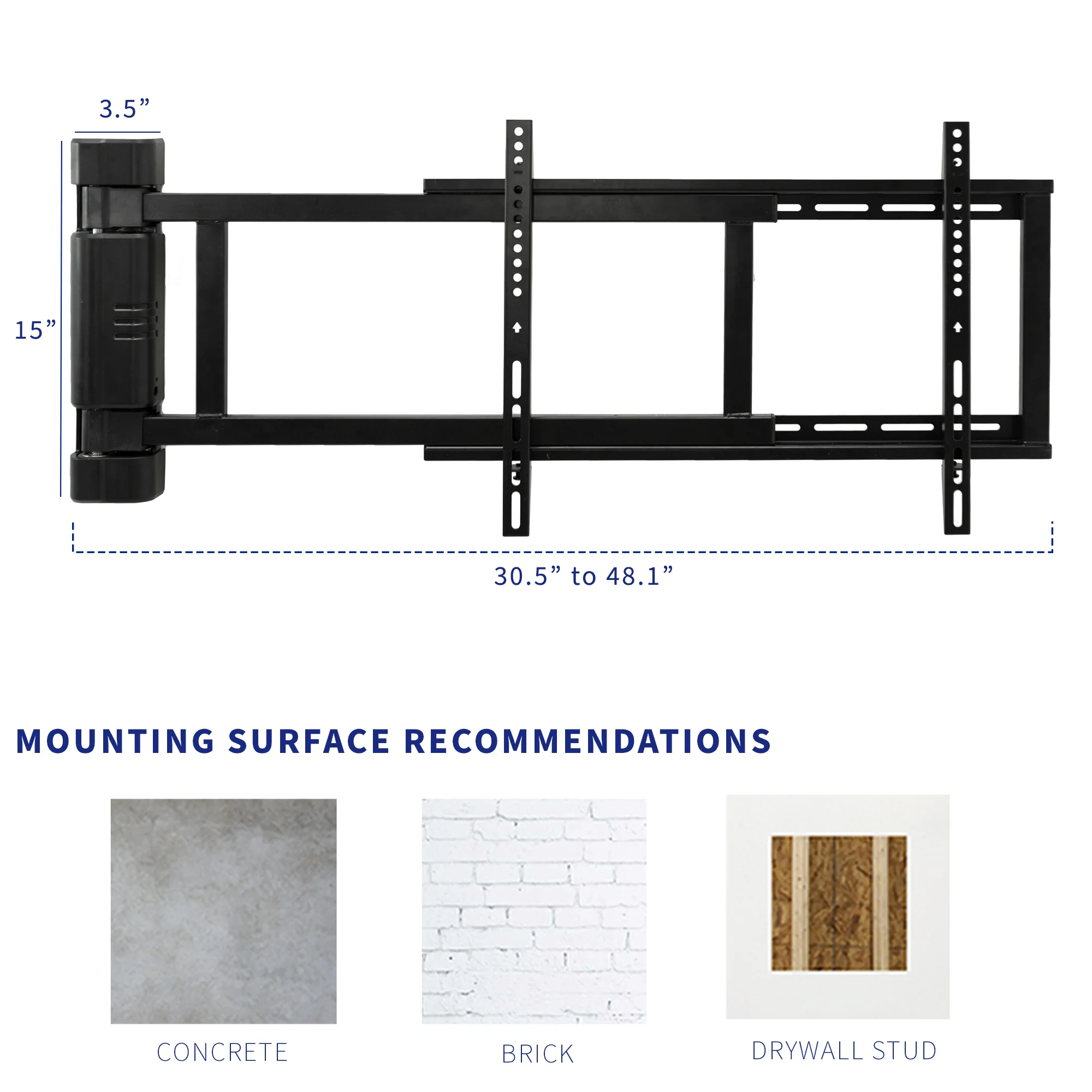 Electric Swing Wall Mount for 32” to 75” TVs - Image 4
