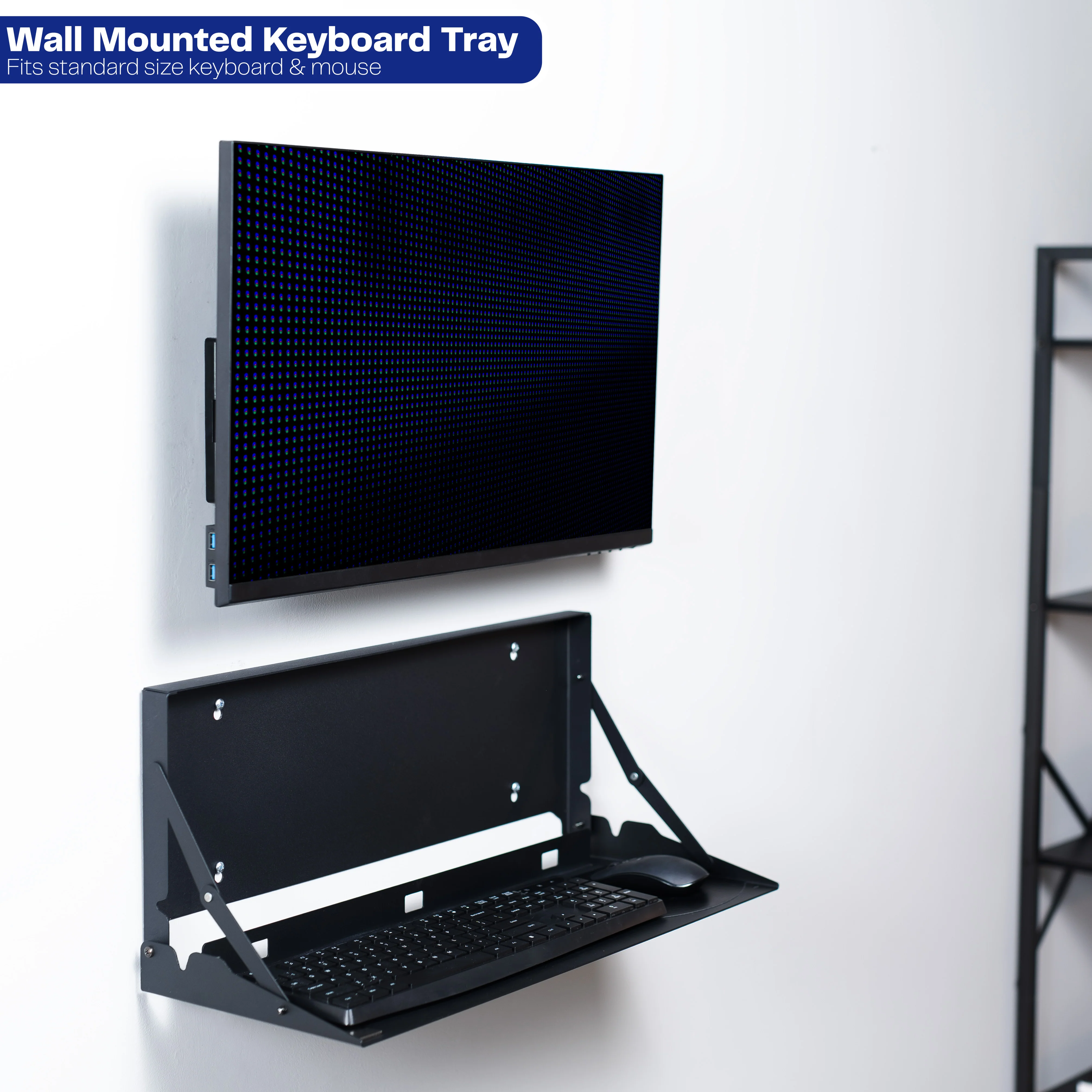 Flip Down Keyboard Tray Wall Mount - Image 4