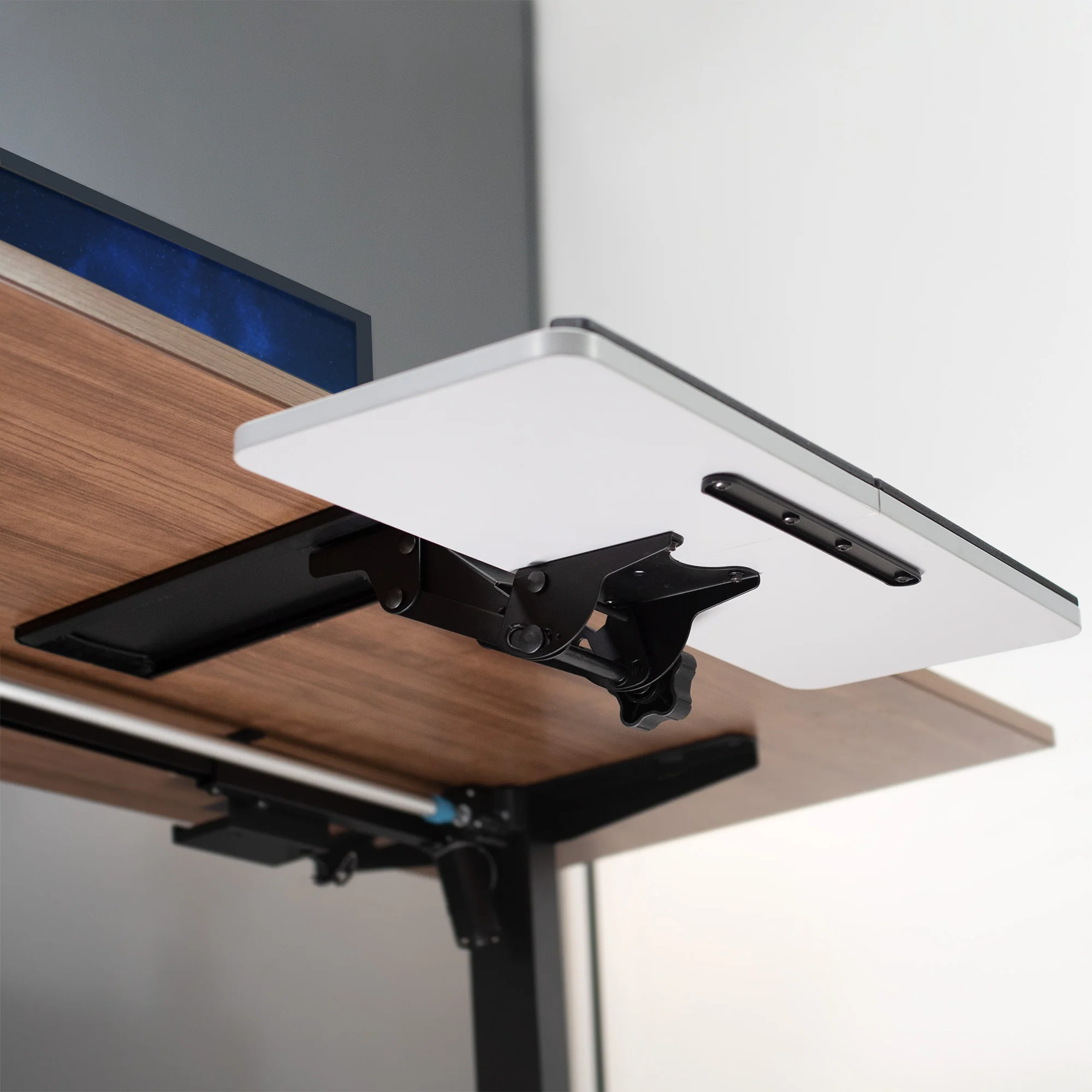 Silver Under Desk Keyboard Tray - Image 7