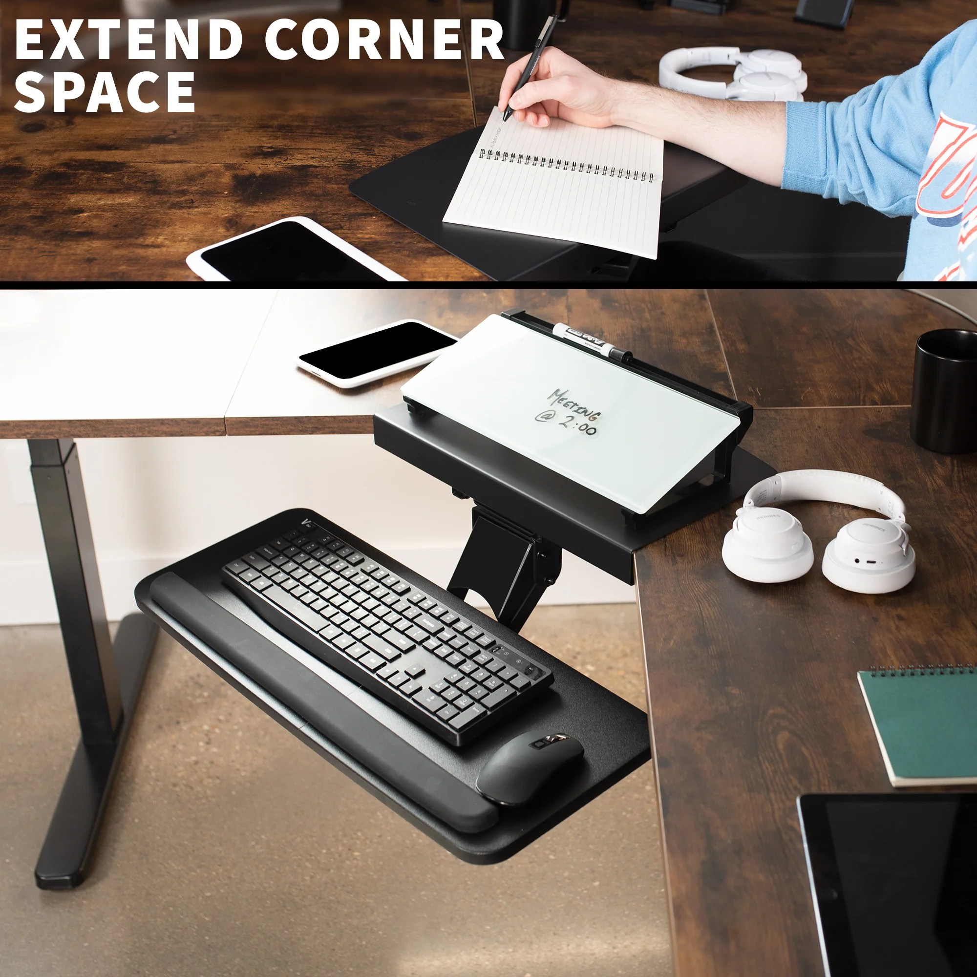 Corner Desk Keyboard Tray - Image 9