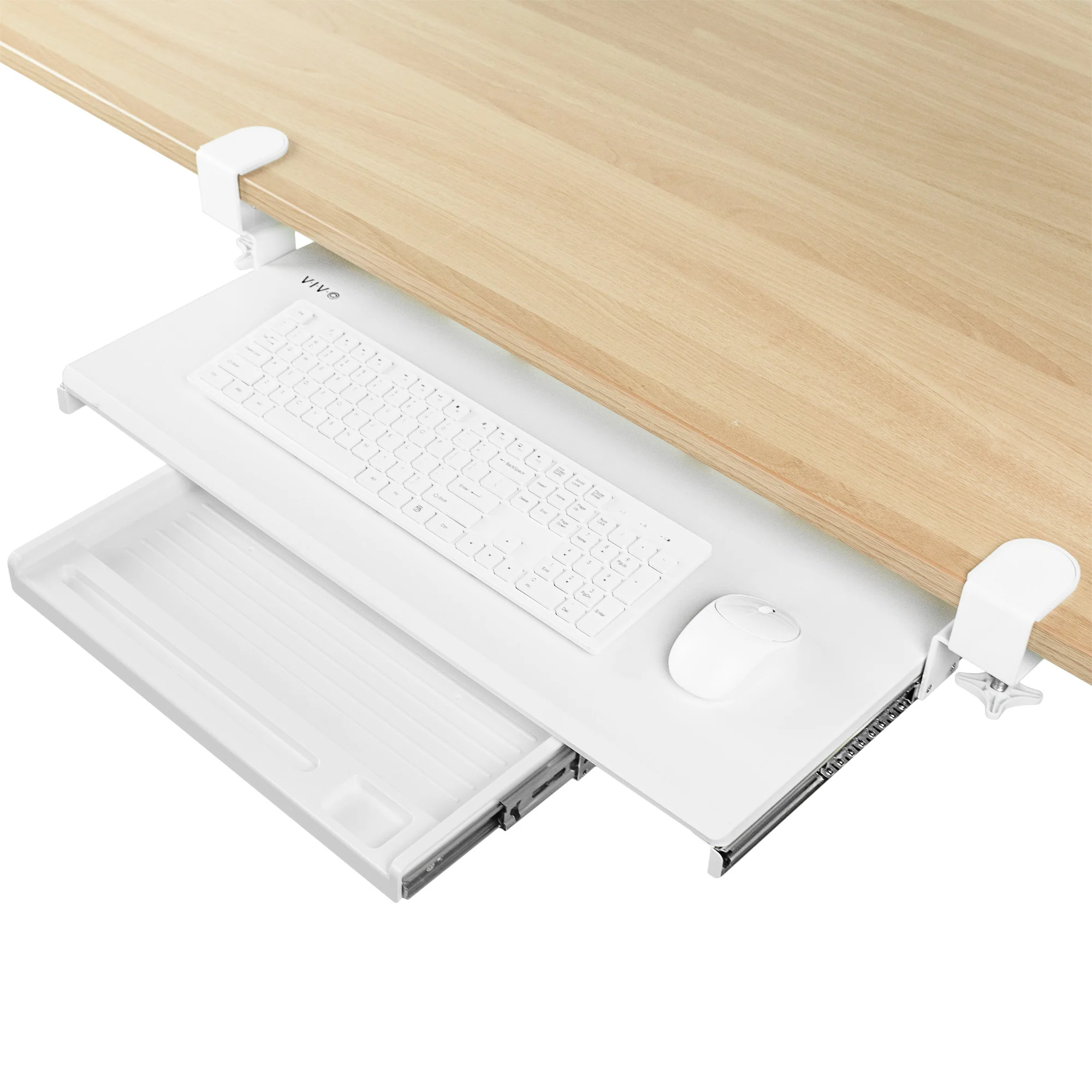 Clamp-on Keyboard Tray with Pencil Drawer - Image 10