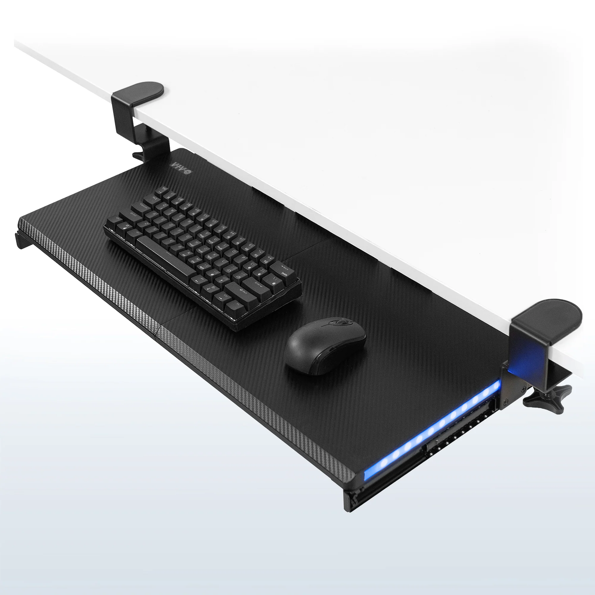 Clamp-on Keyboard Tray with RGB Lights