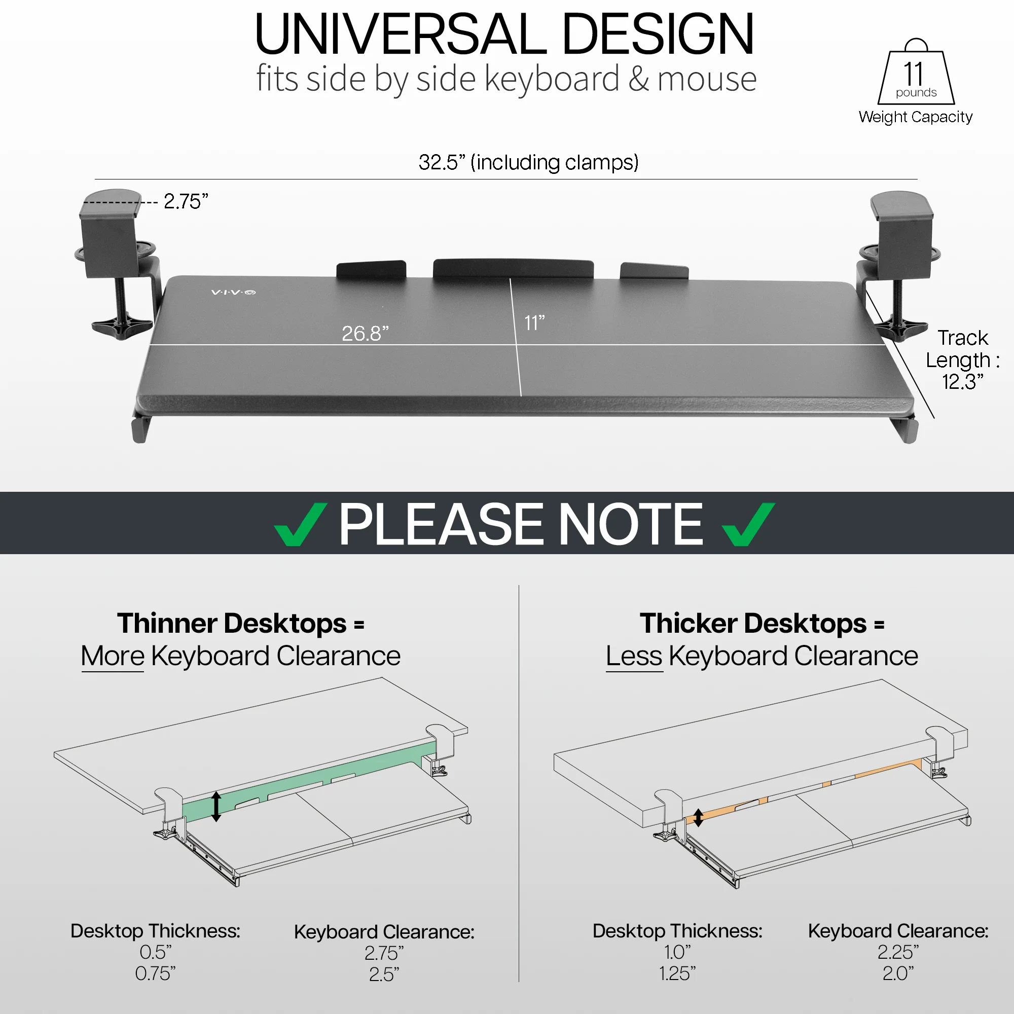 Clamp-on Keyboard Tray with RGB Lights - Image 4