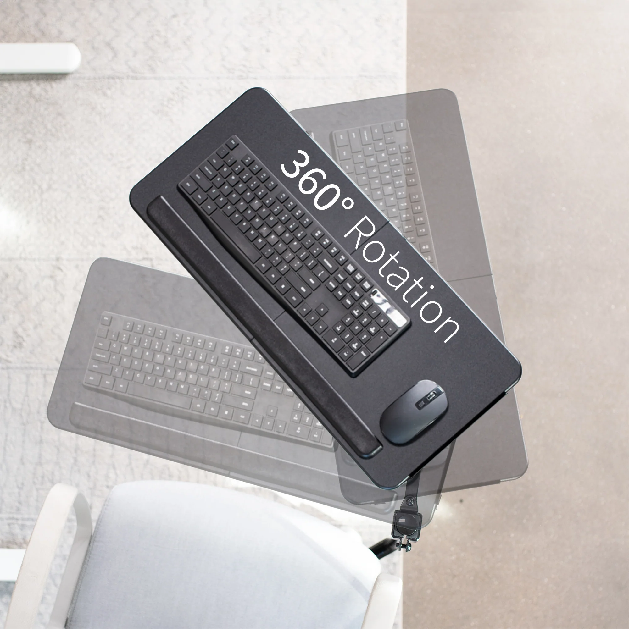 Office Chair Mounted Keyboard Tray - Image 10