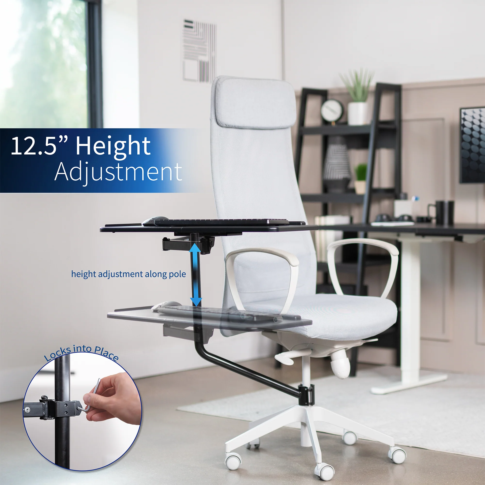 Office Chair Mounted Keyboard Tray - Image 4