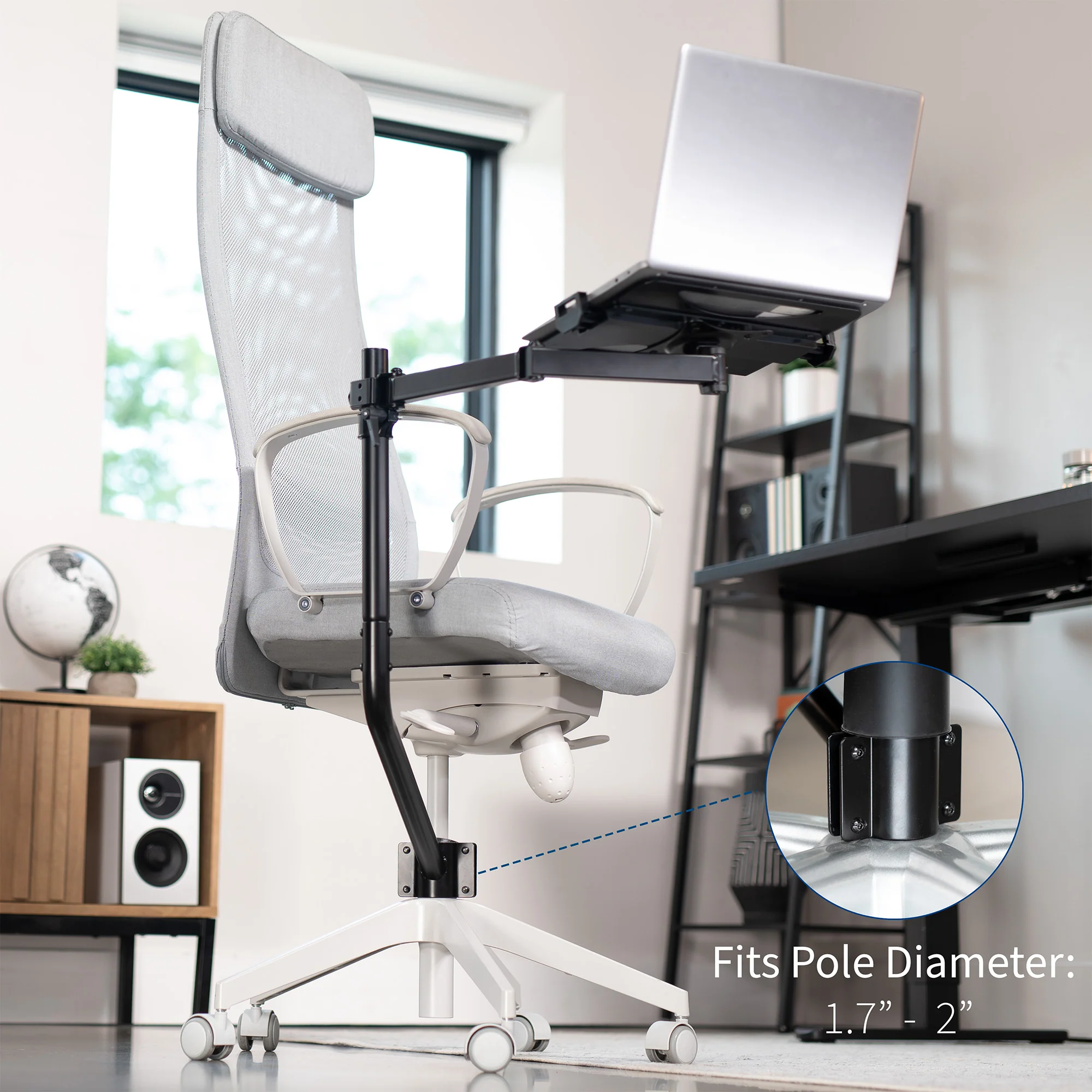Office Chair Mounted Laptop Tray - Image 5