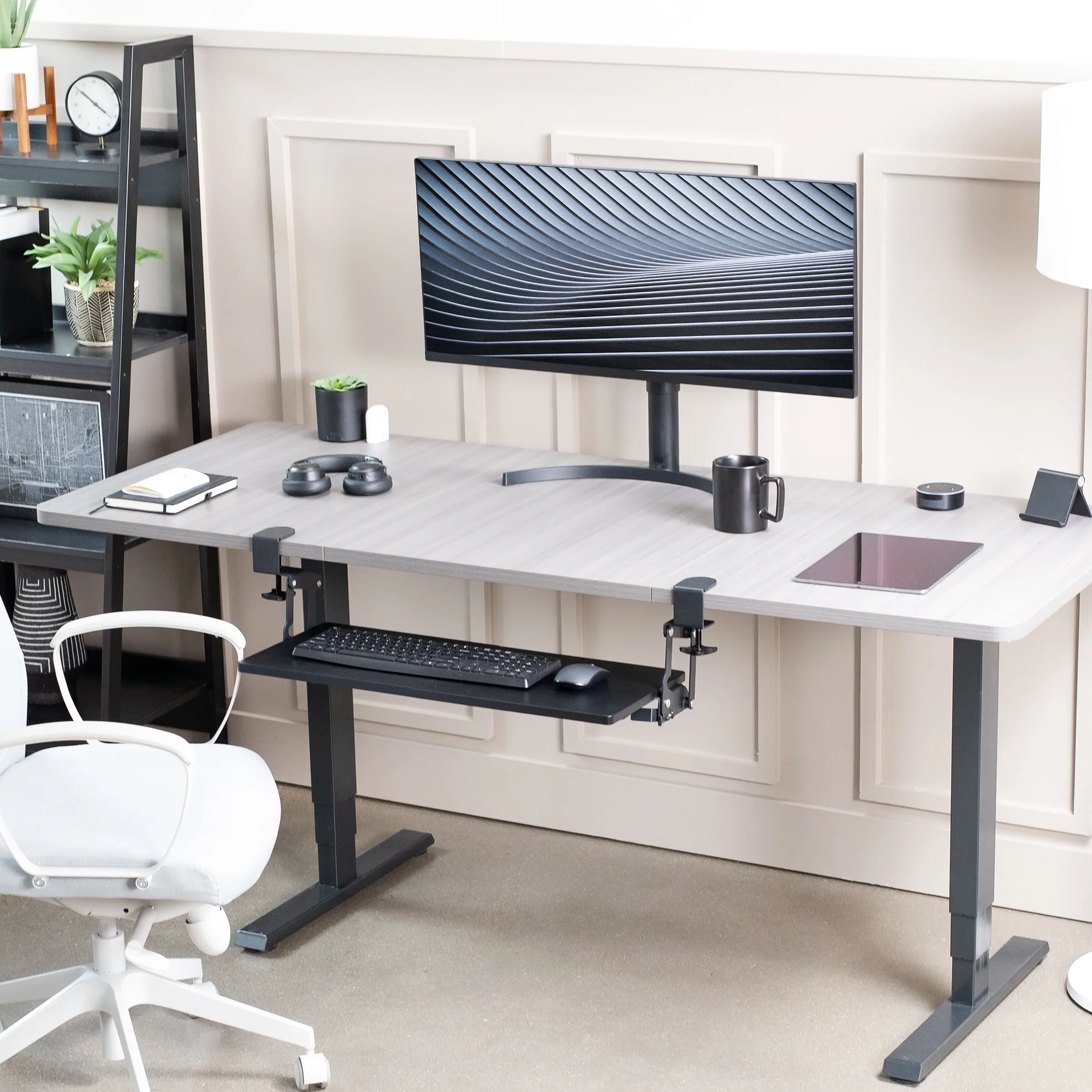 Clamp-on Keyboard Tray with Swinging Height Adjustment - Image 8