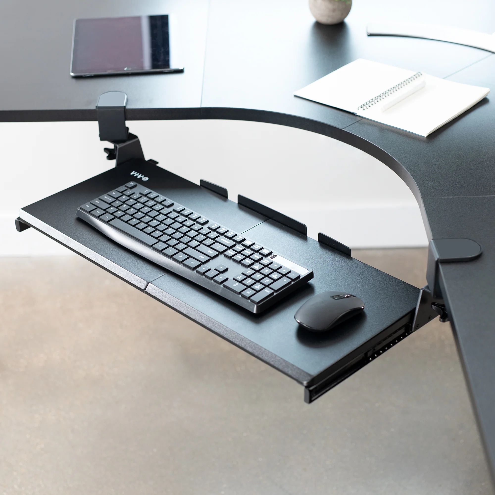 Clamp-on Keyboard Tray for Corner Desk - Image 2