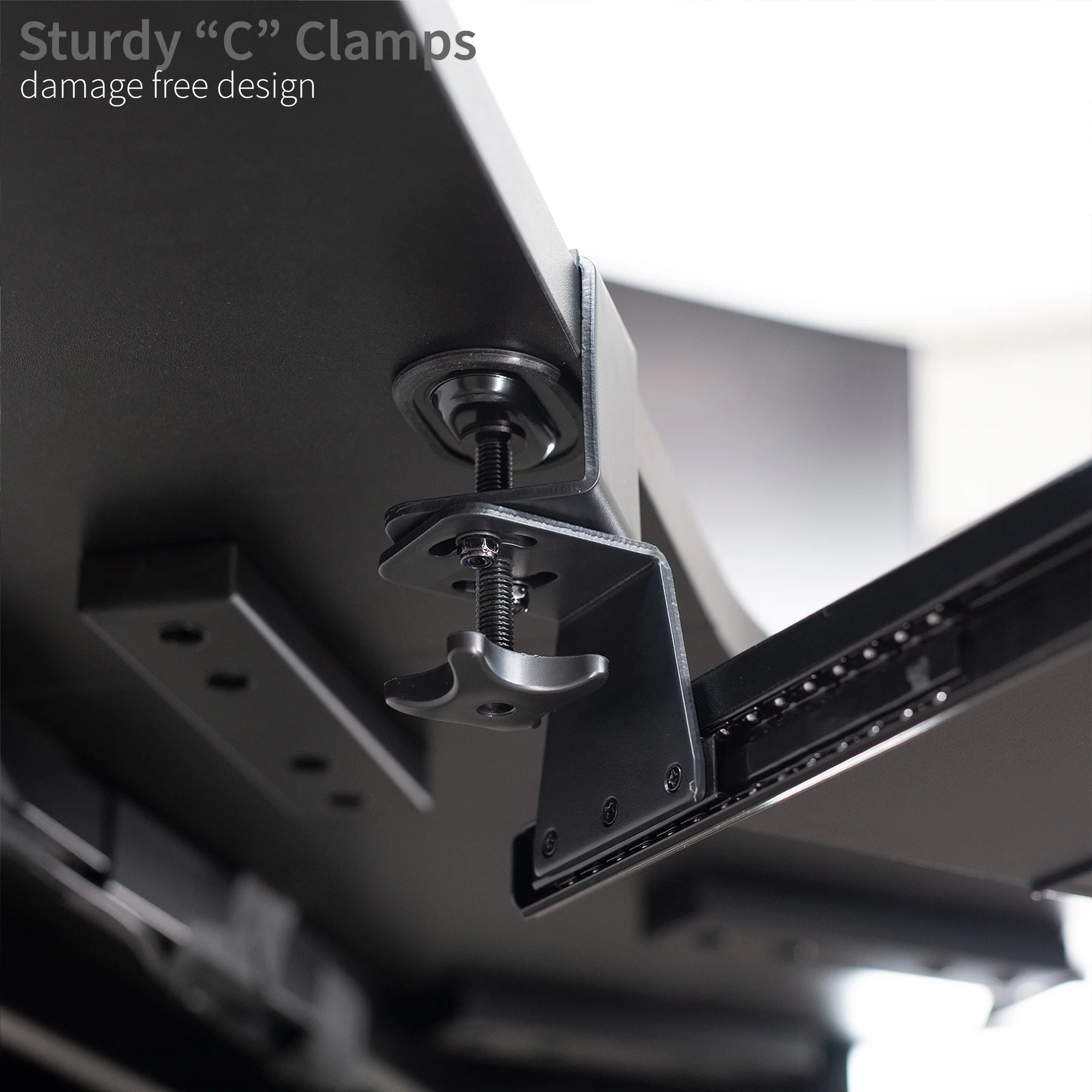 Clamp-on Keyboard Tray for Corner Desk - Image 4
