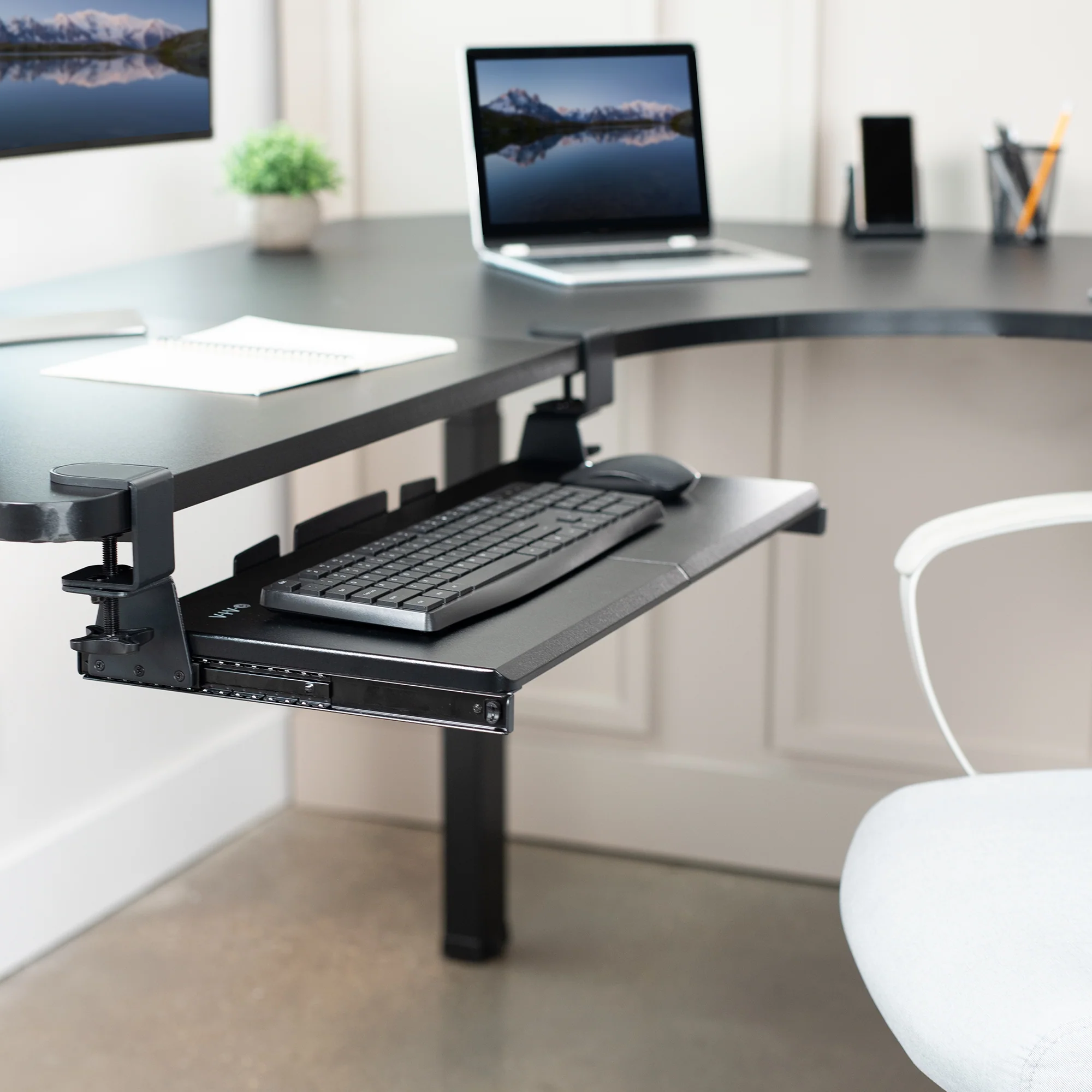 Clamp-on Keyboard Tray for Corner Desk - Image 6