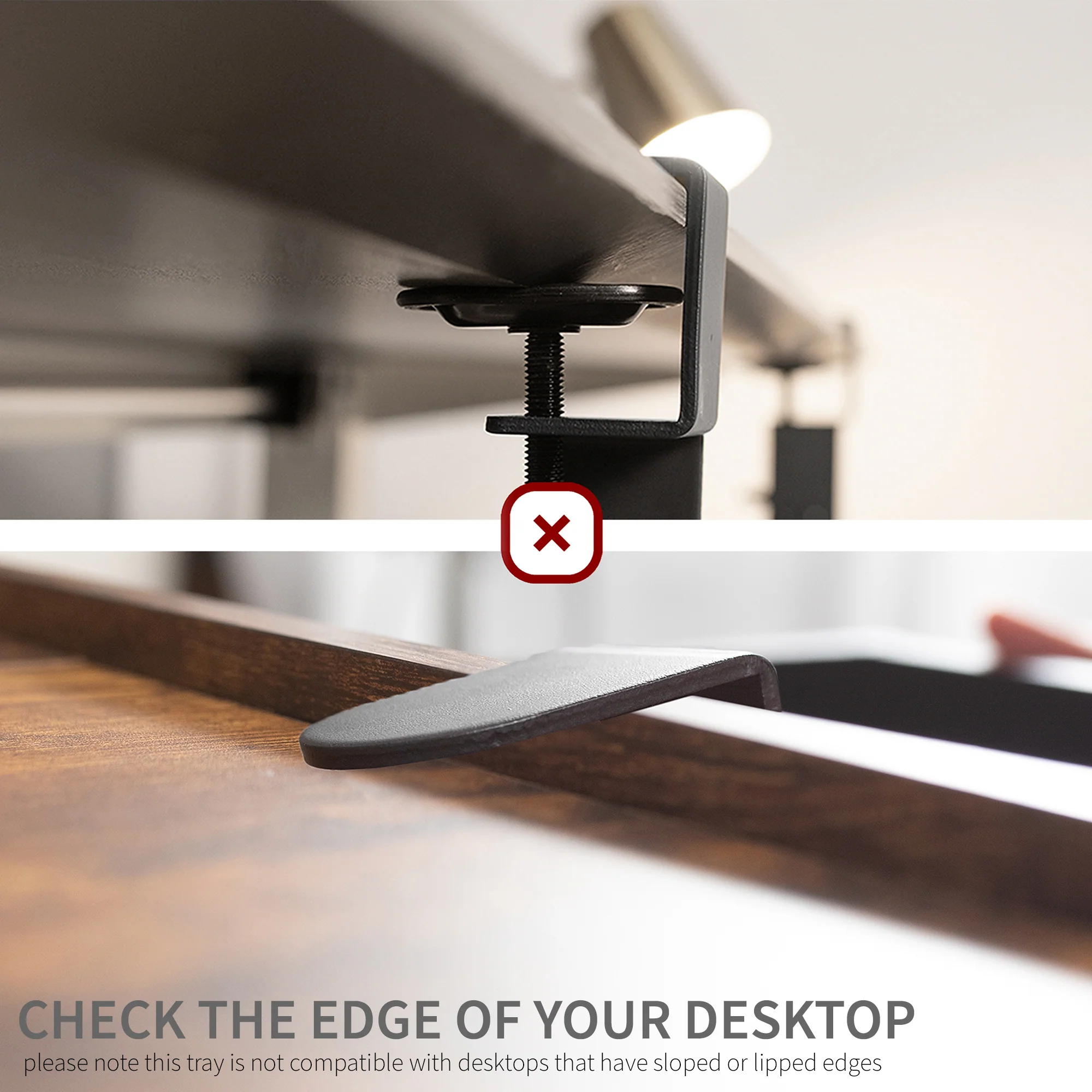 Clamp-on Keyboard Tray for Corner Desk - Image 8