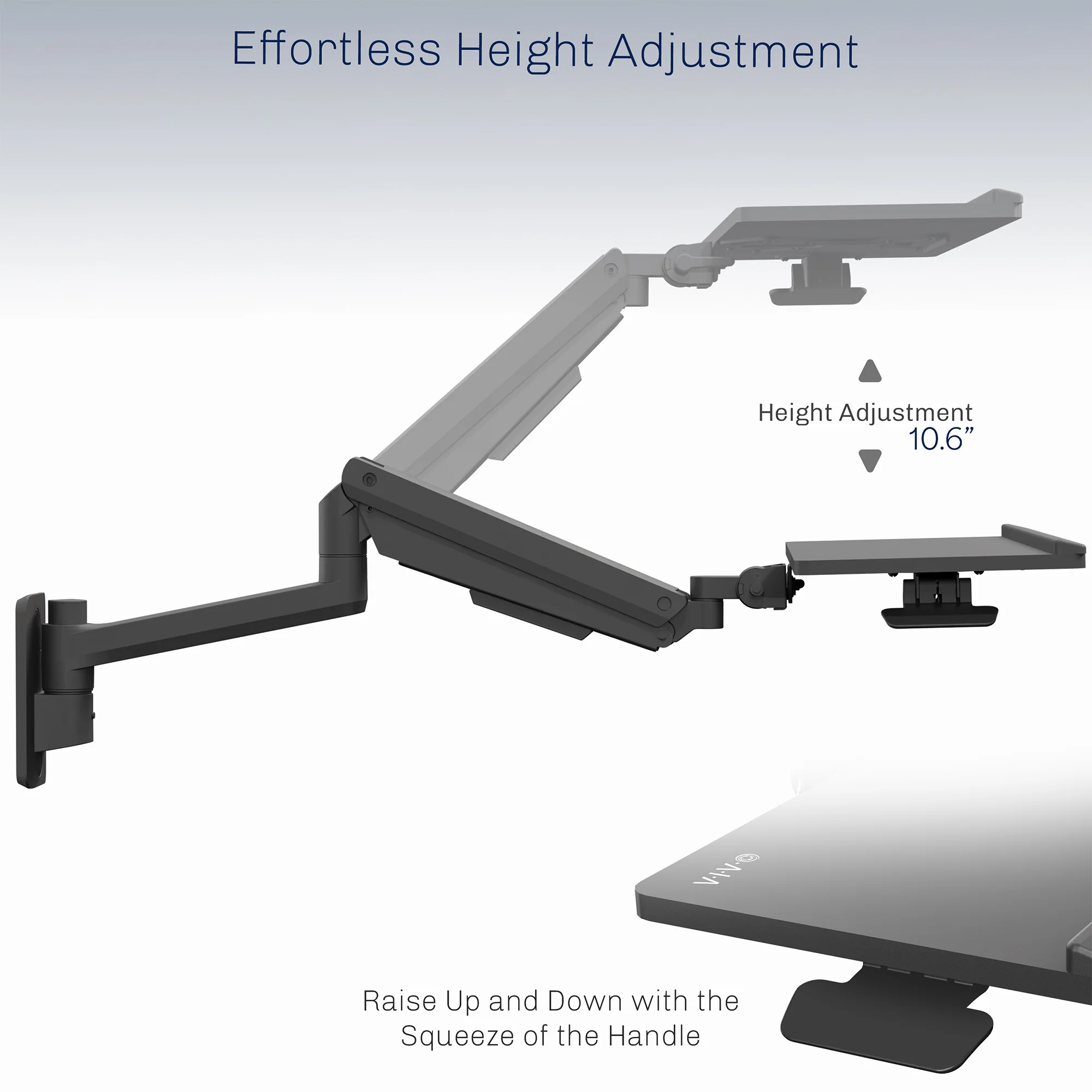 Pneumatic Wall Mounted Keyboard Tray - Image 6