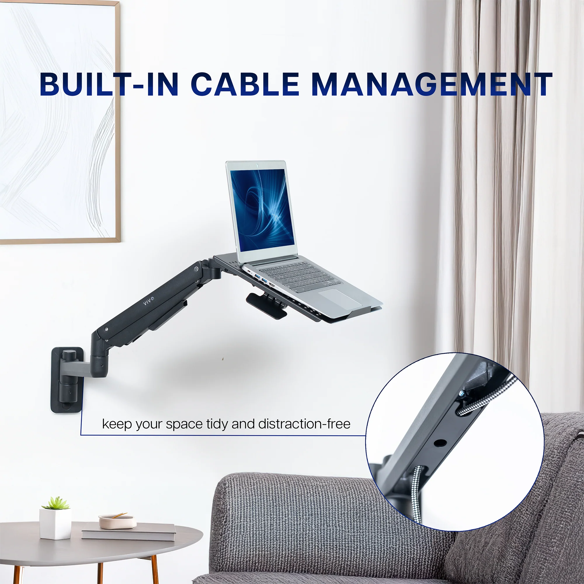 Pneumatic Wall Mounted Laptop Tray - Image 10
