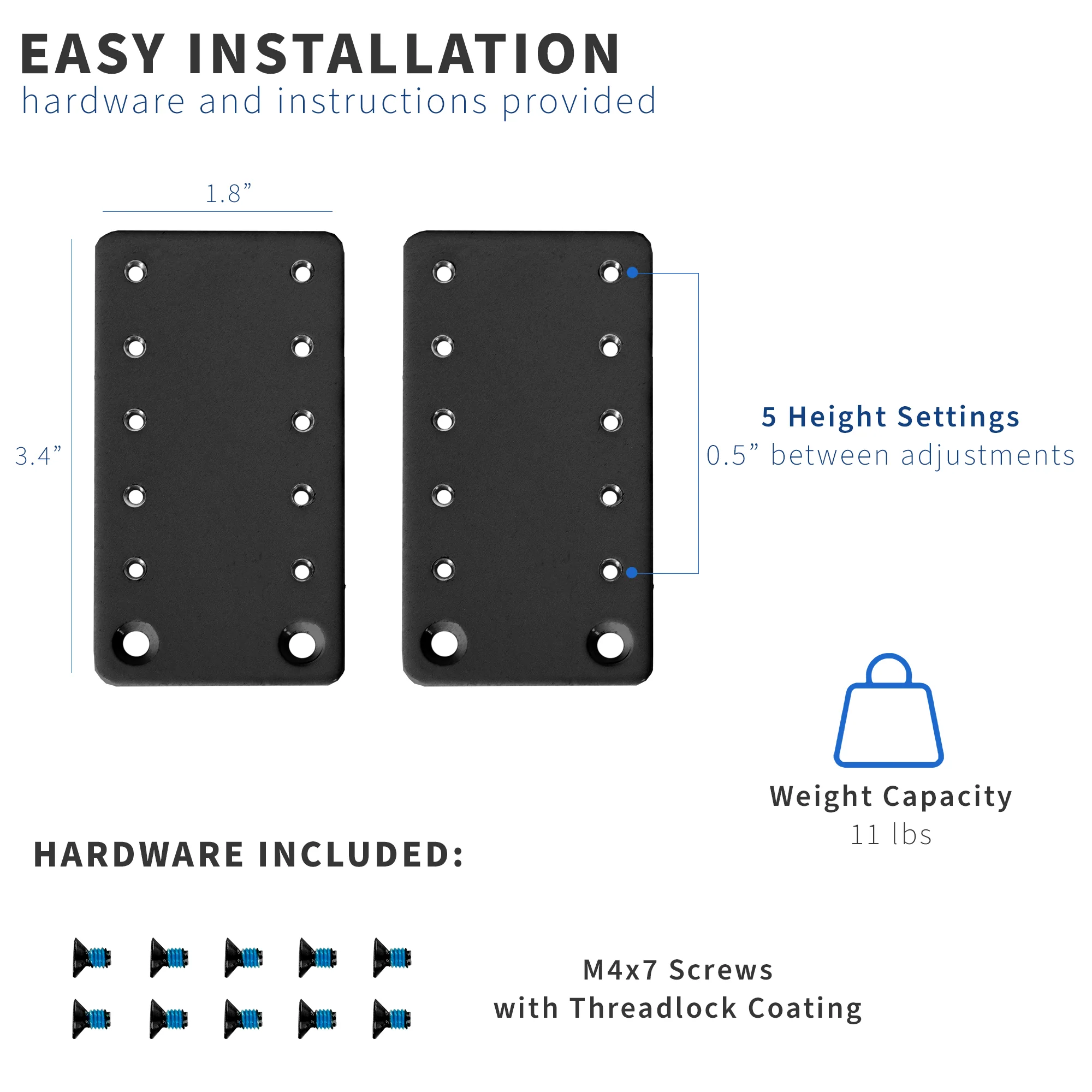 Height Adjustment Kit for Keyboard Tray - Image 3