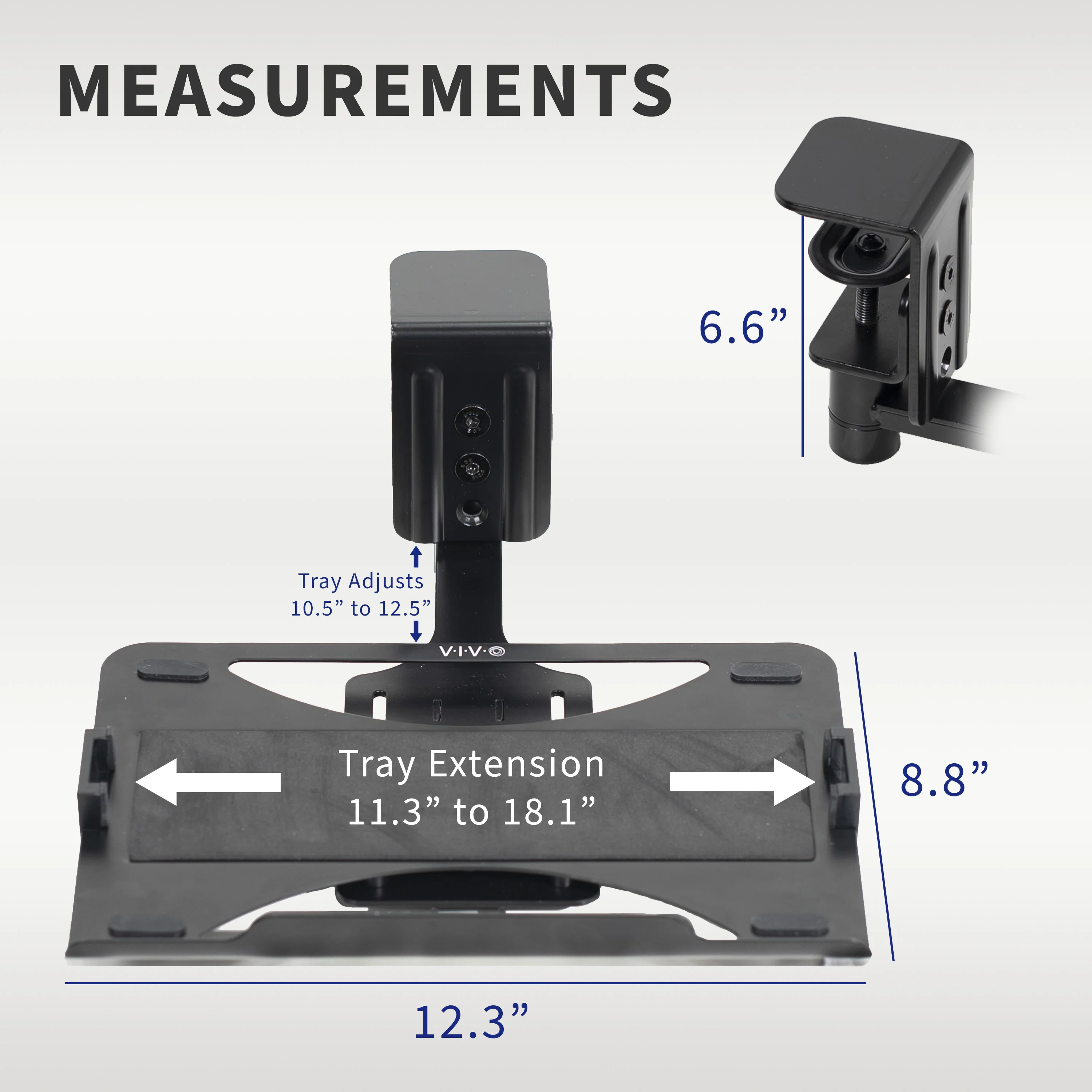 Single Clamp Rotating Laptop Tray - Image 3