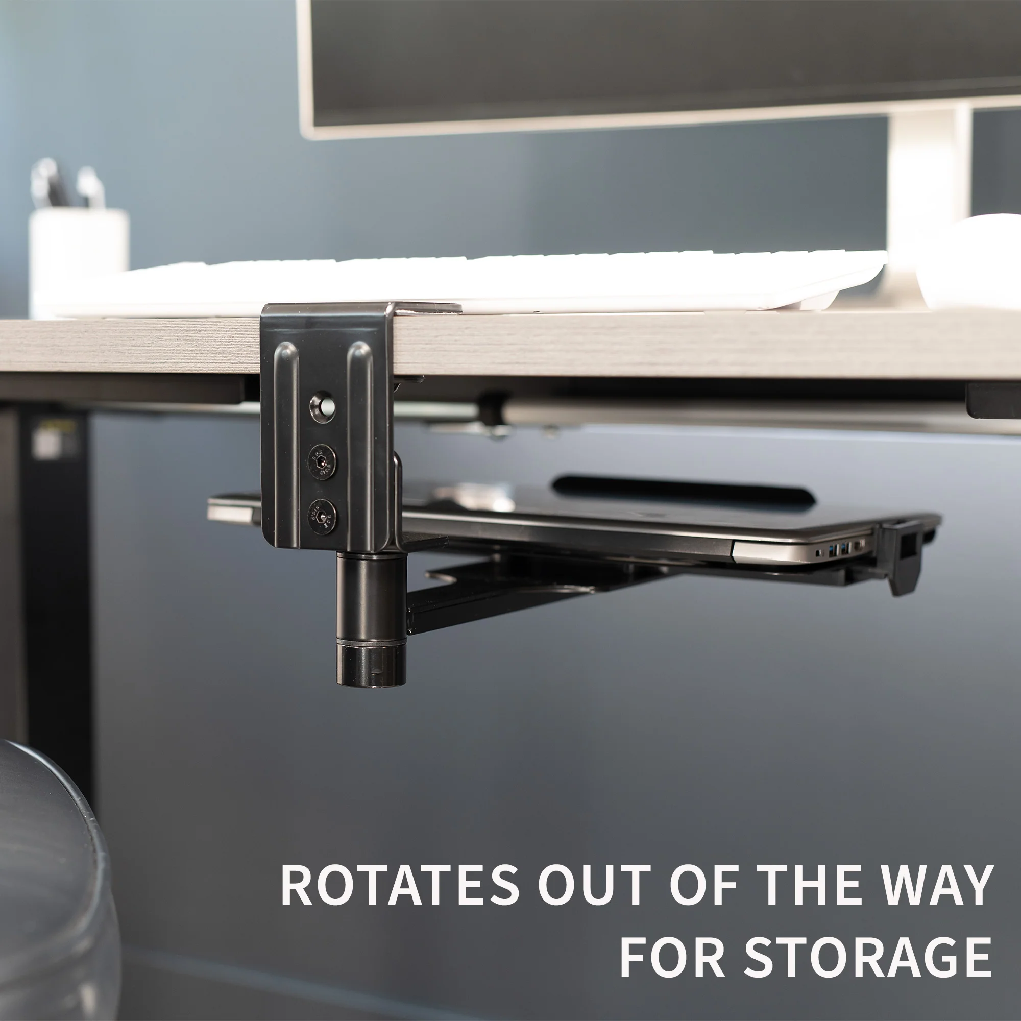 Single Clamp Rotating Laptop Tray - Image 8