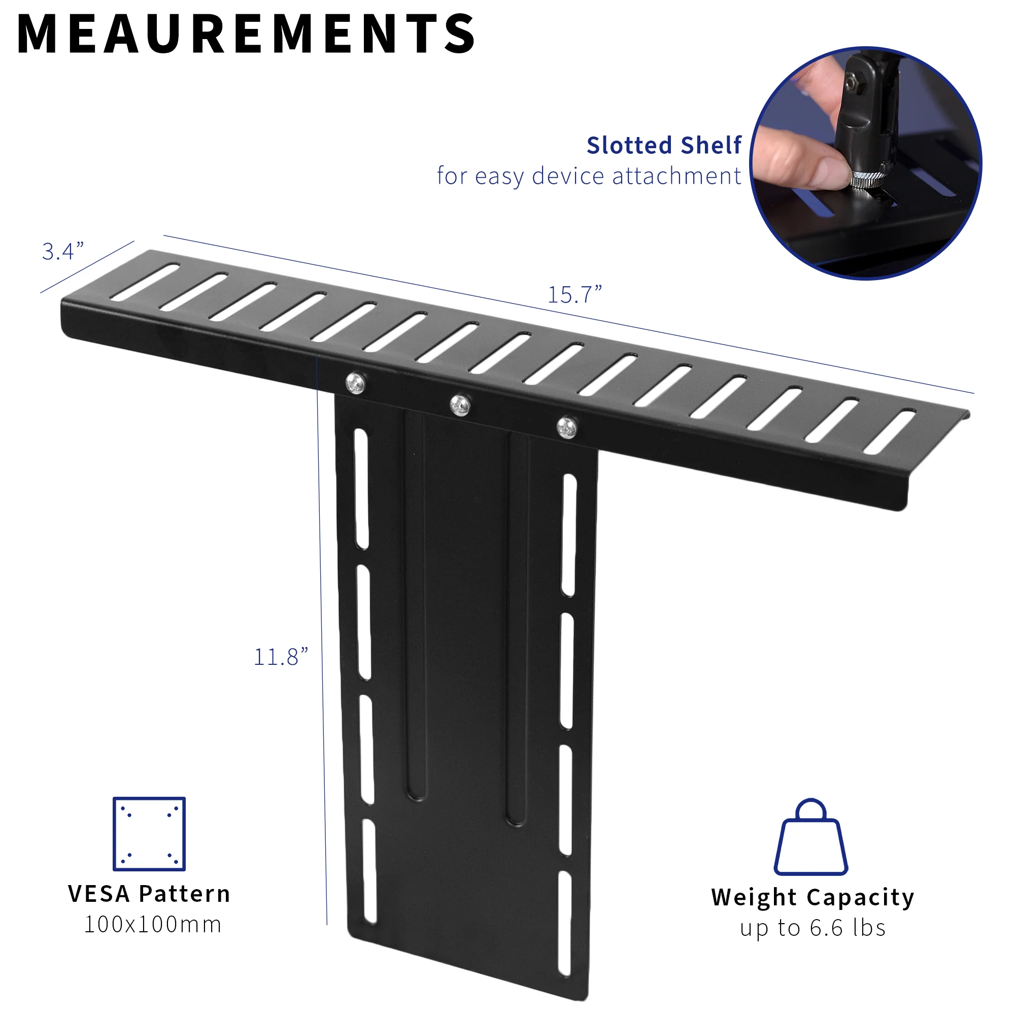 16" x 3" Livestream Accessory VESA Shelf - Image 3