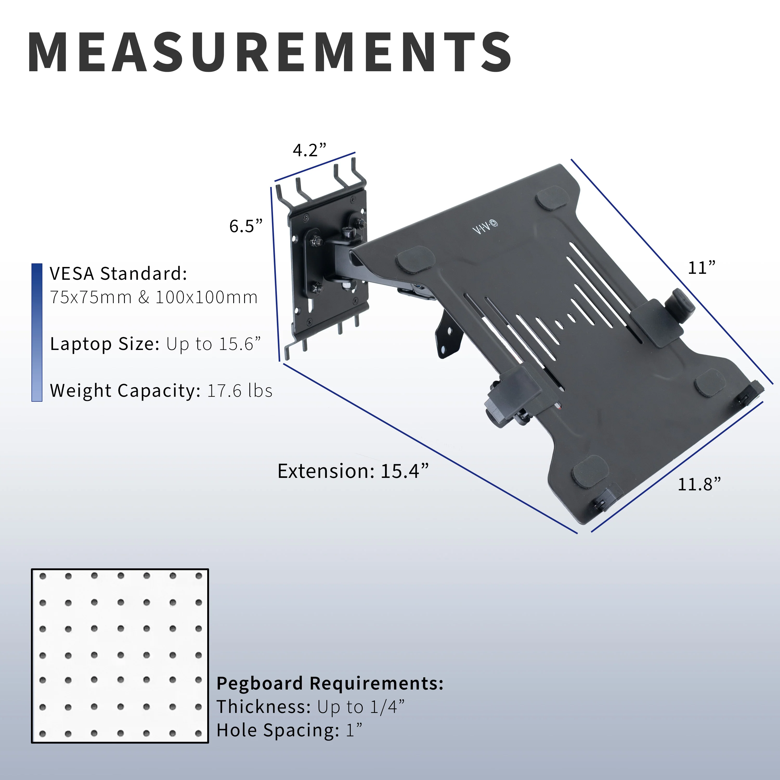 Pegboard Compatible Laptop Holder - Image 3