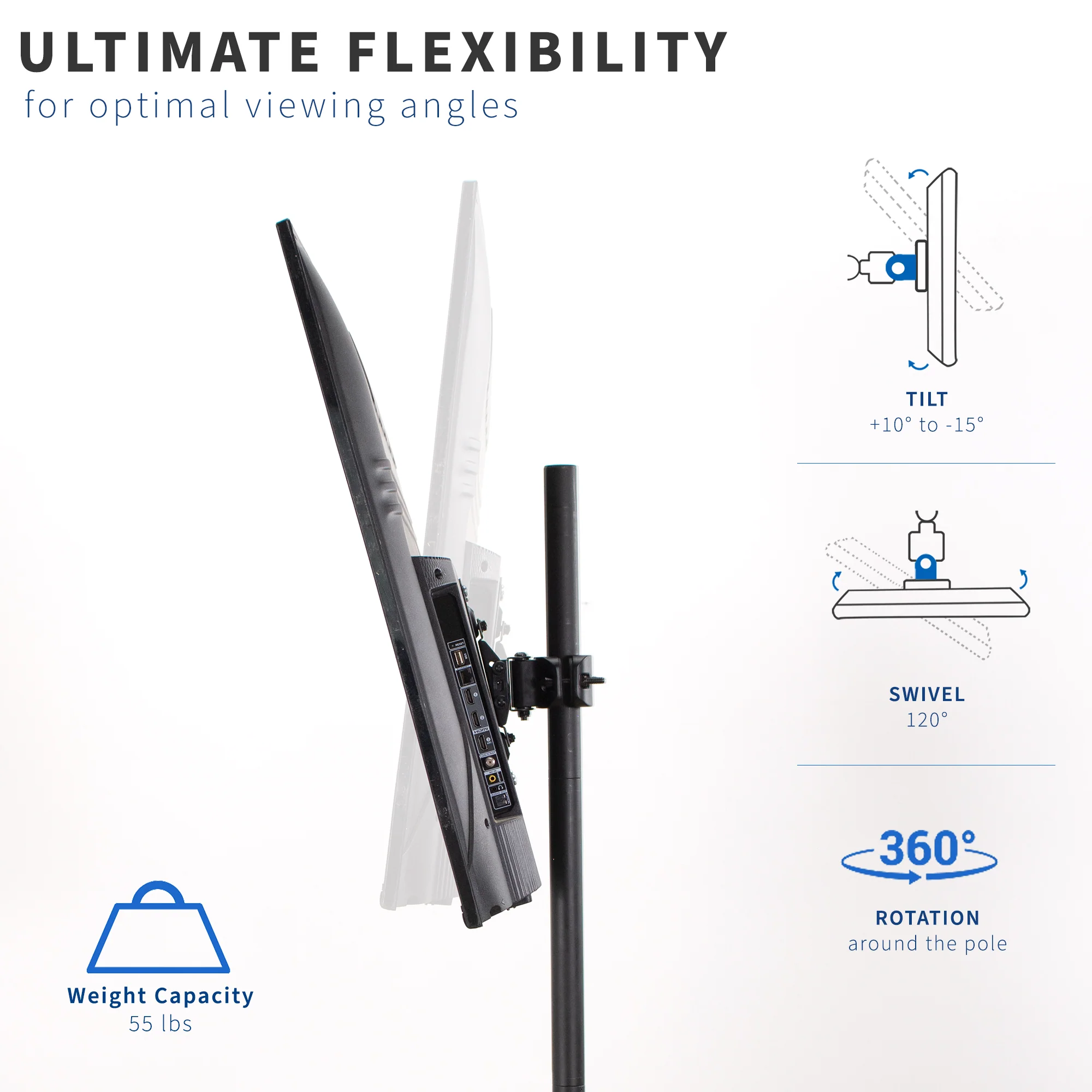 Pole Mount Bracket for 32" to 55" TVs - Image 4