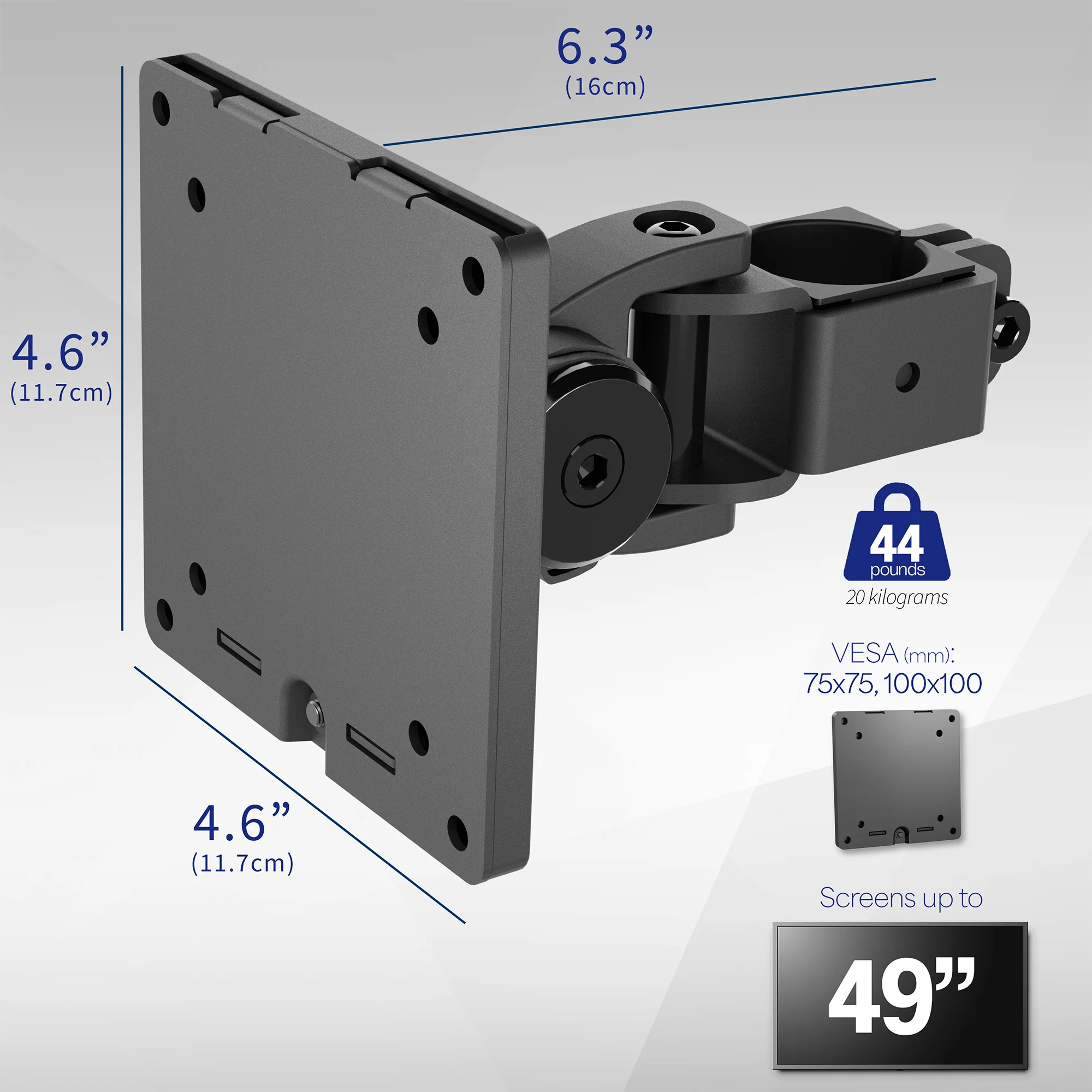 Pole Mount Ultrawide Monitor Bracket - Up to 49" Screens - Image 5