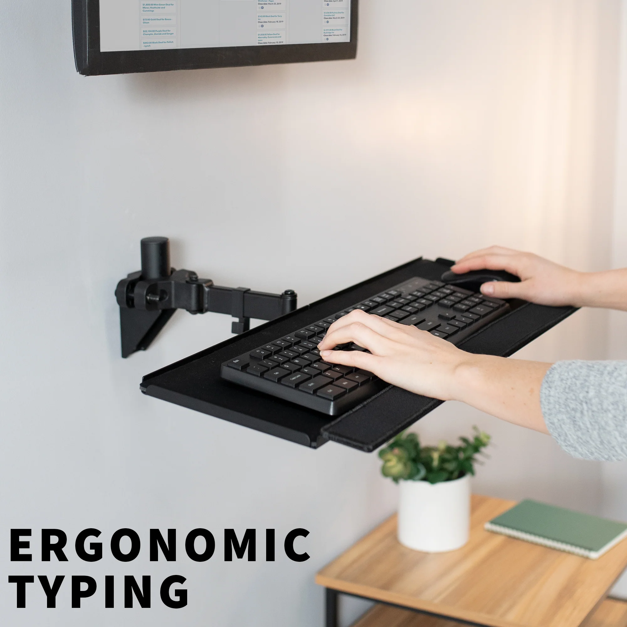 Pole Mount Tilting Keyboard Tray - Image 10