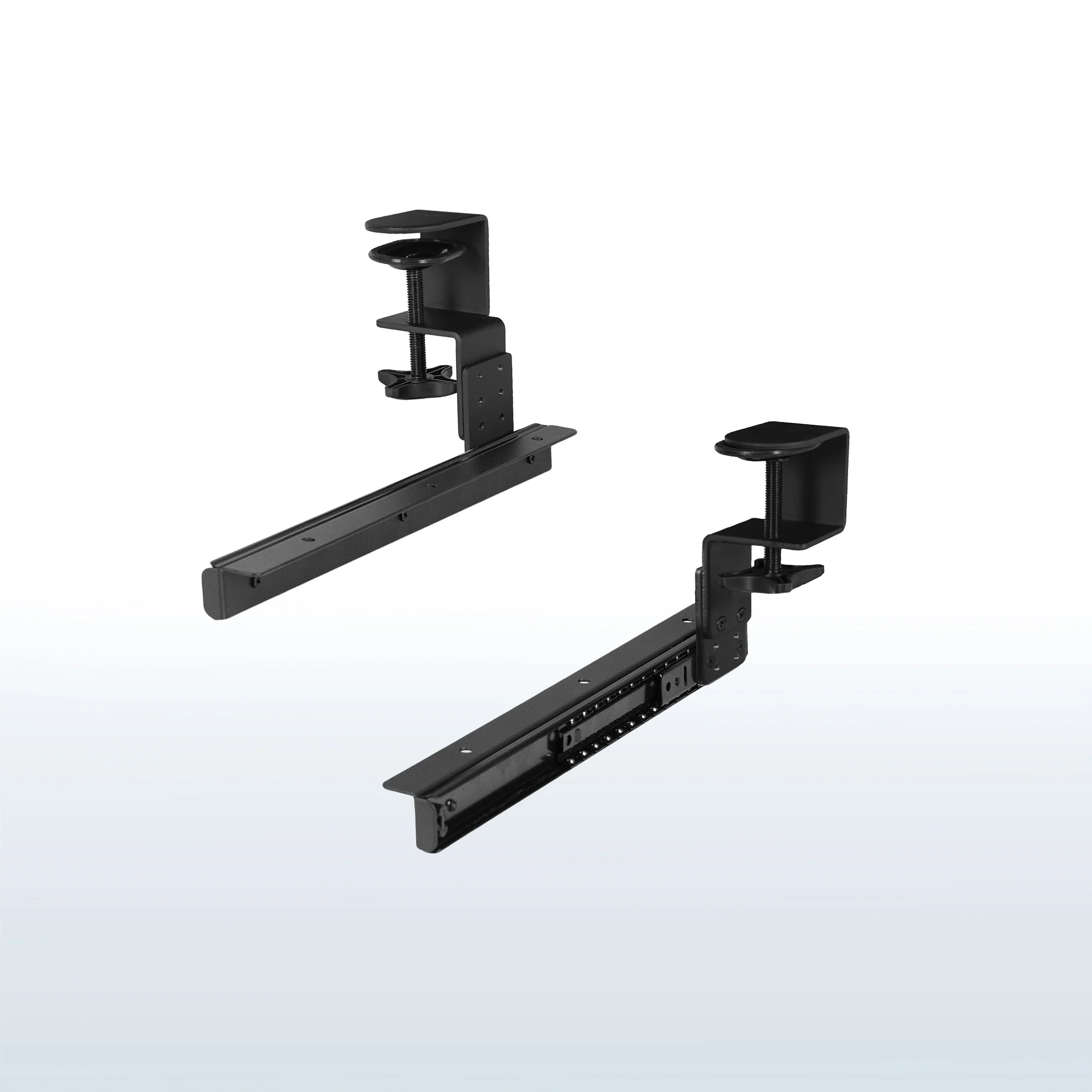 Height Adjustable Clamp and Rail Set for Custom Wood Tray (2 Pack)
