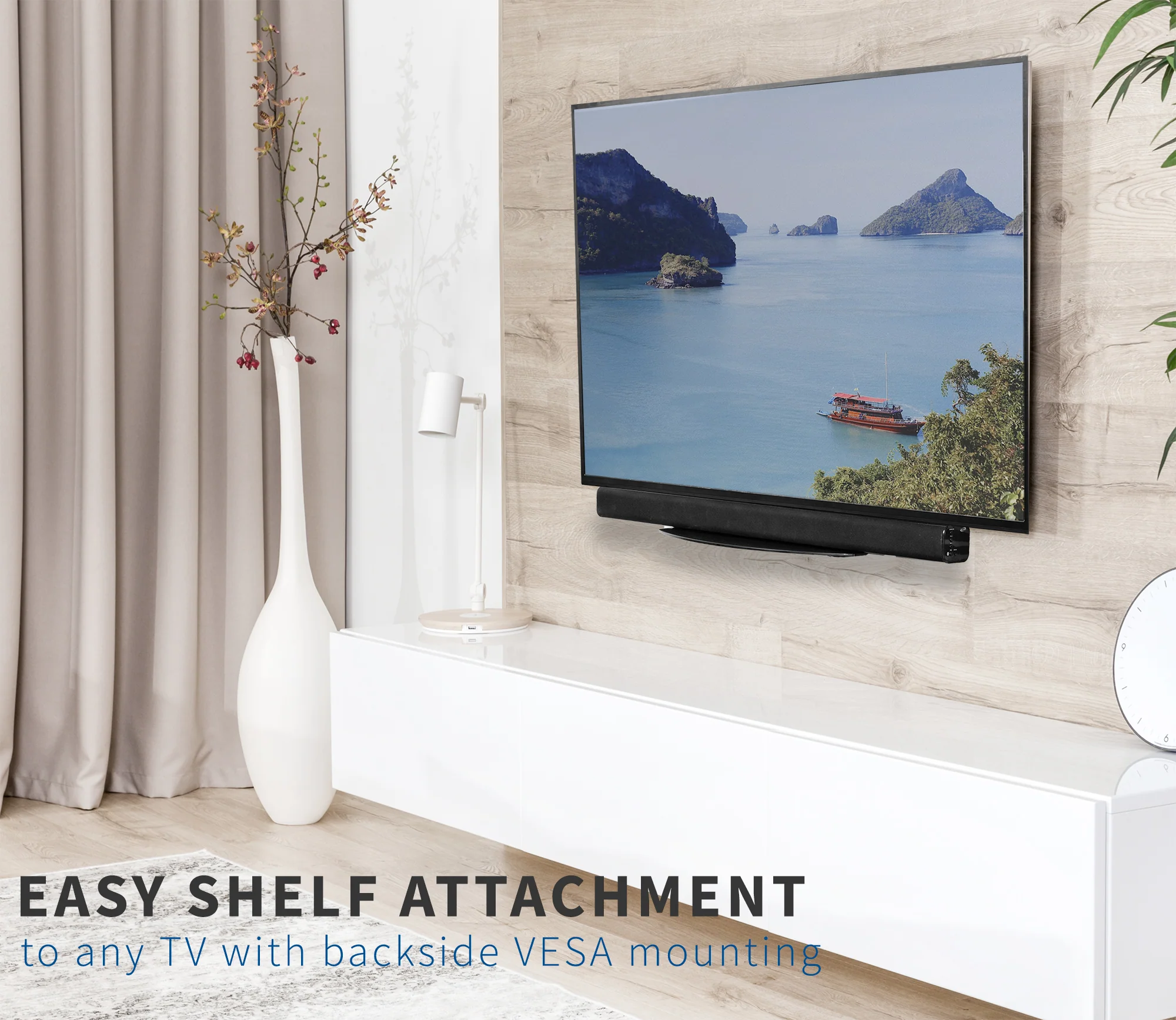 Under/Above TV 18" x 10" Glass VESA Shelf - Image 3