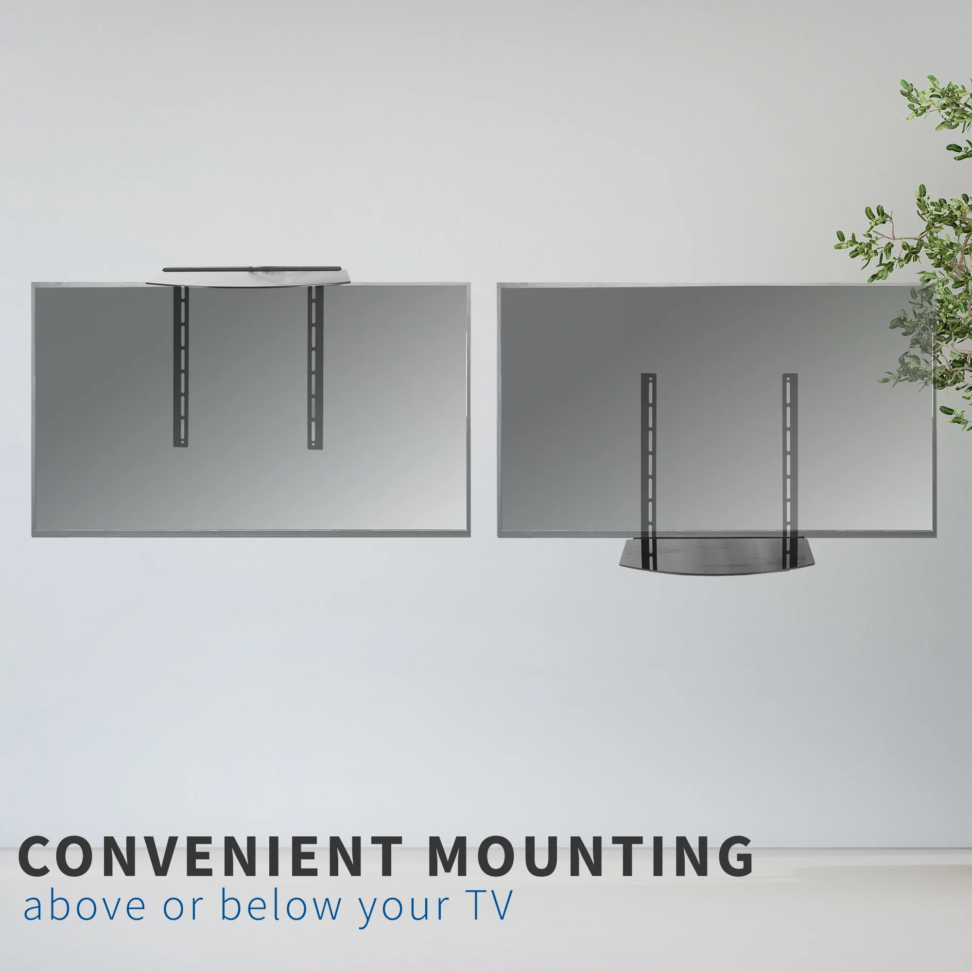 Under/Above TV 18" x 10" Glass VESA Shelf - Image 7
