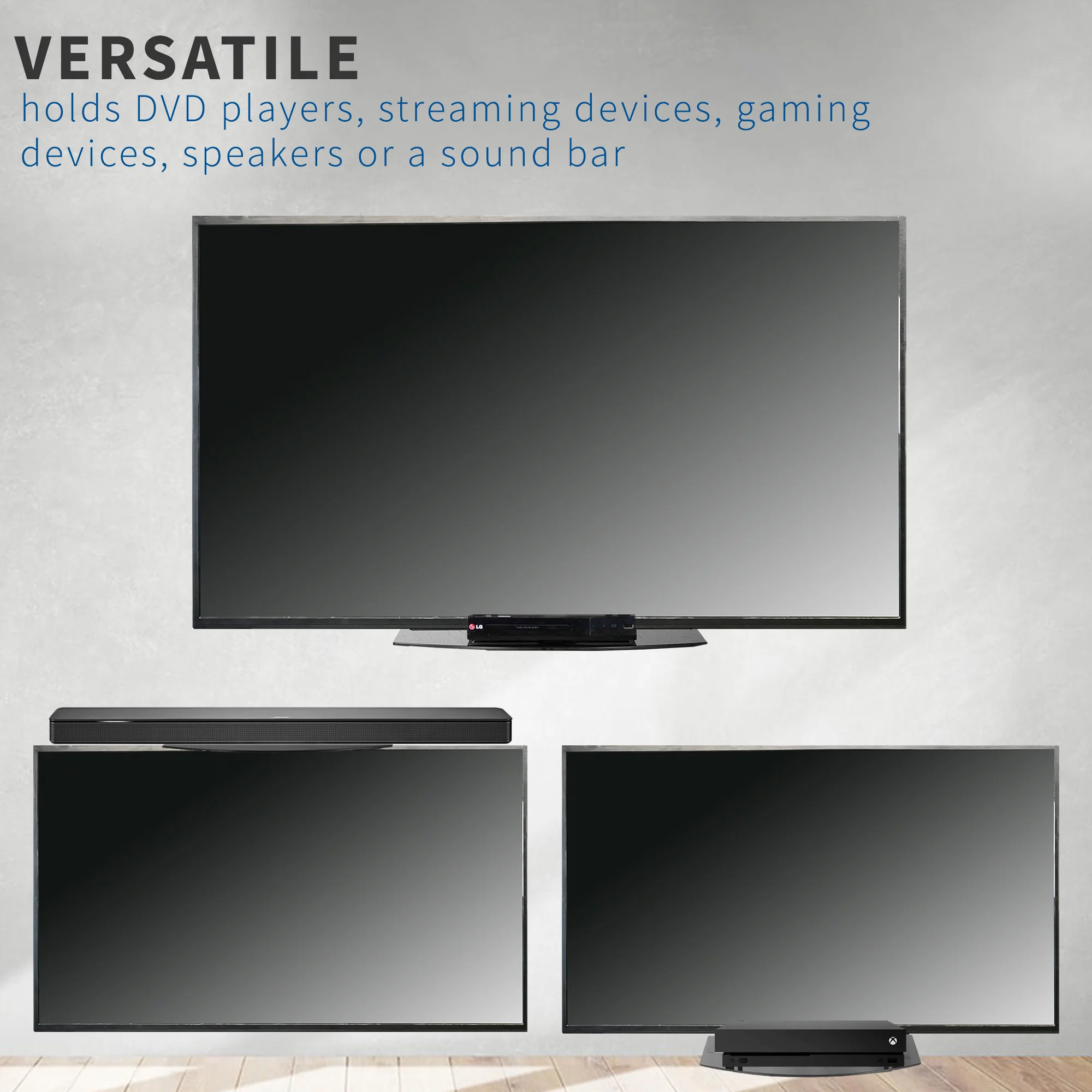 Under/Above TV 18" x 10" Glass VESA Shelf - Image 8