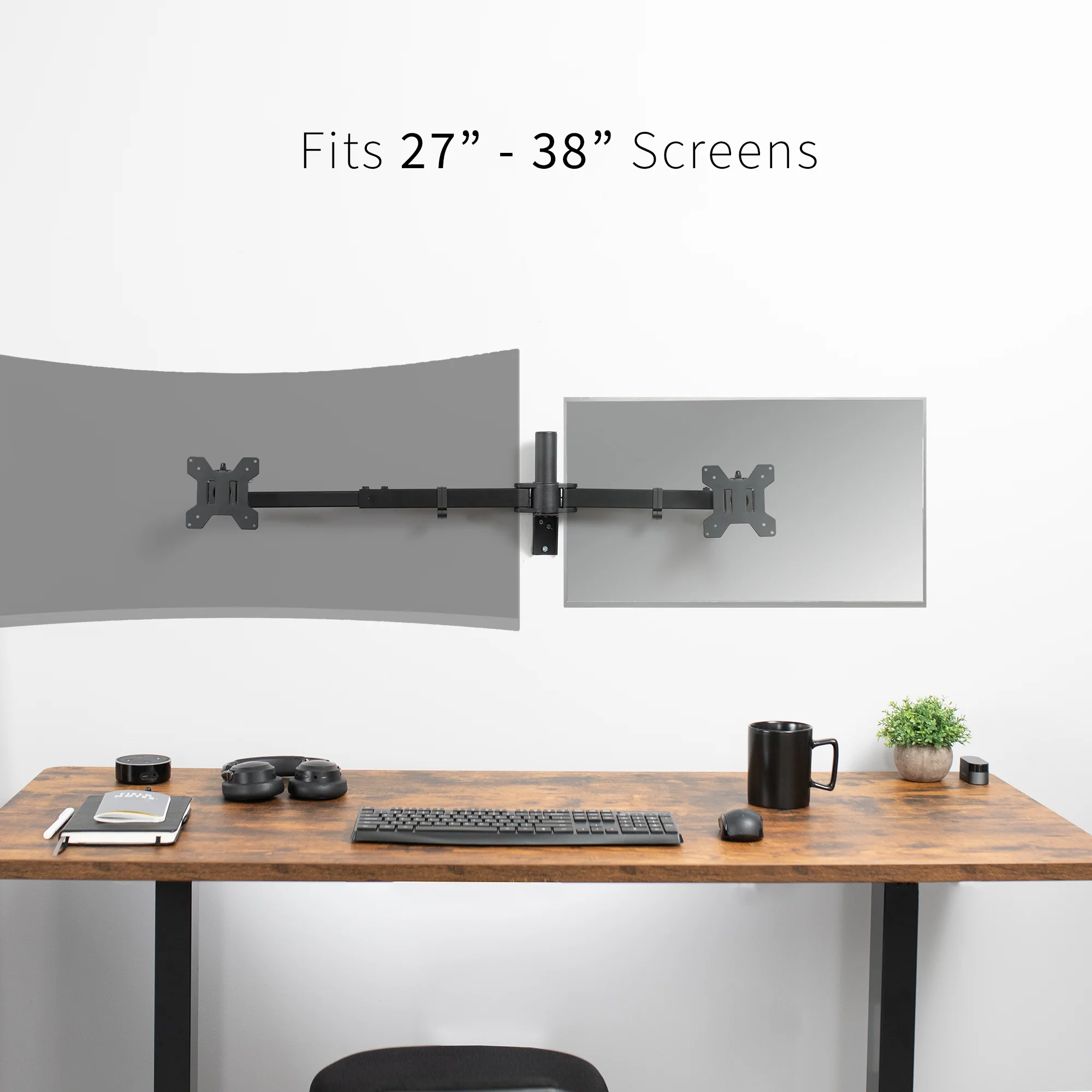Telescoping Dual 27” to 38” Monitor Wall Mount - Image 8