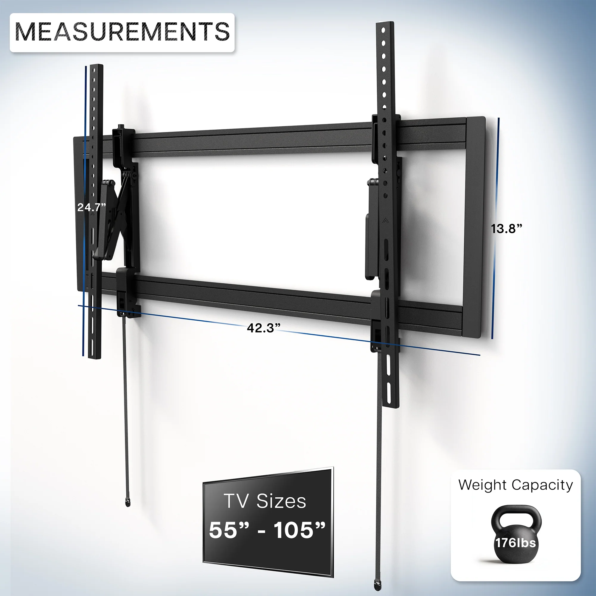 Low Profile Tilting TV Wall Mount for 55" to 105" Screens - Image 3