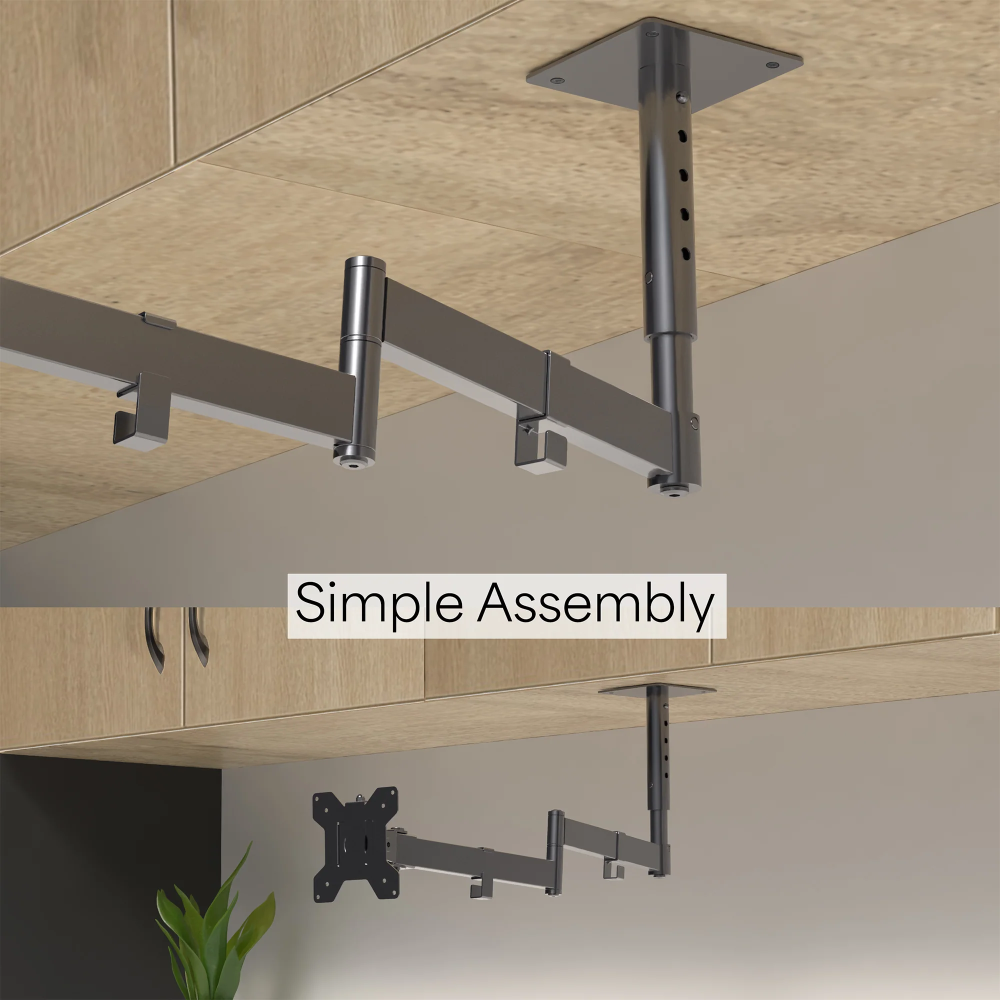 Under Cabinet Articulating Single 13" to 27" Monitor/TV Mount - Image 9
