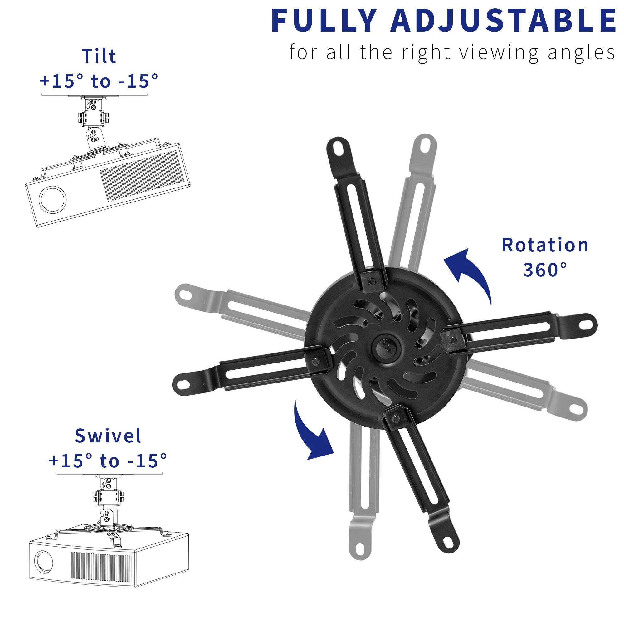 Adjustable Ceiling Mount for Regular and Mini Projectors - Image 6
