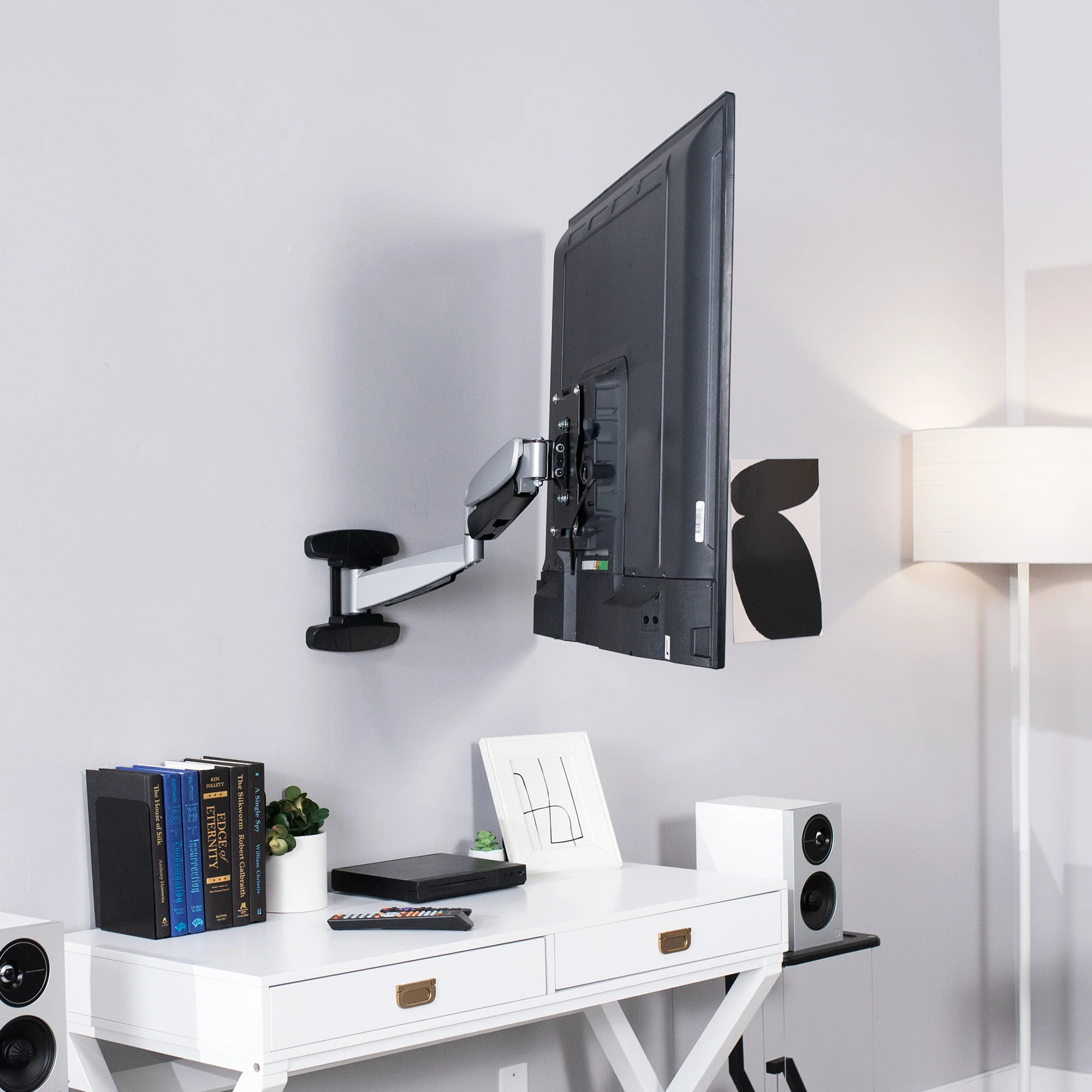 Silver Pneumatic Arm Wall Mount for 40" to 70" TVs - Image 10