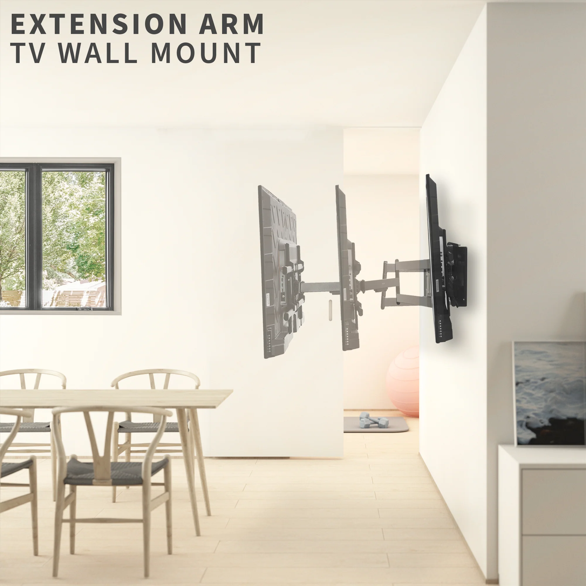 Long Arm Wall Mount for 37" to 80" TVs - Image 3