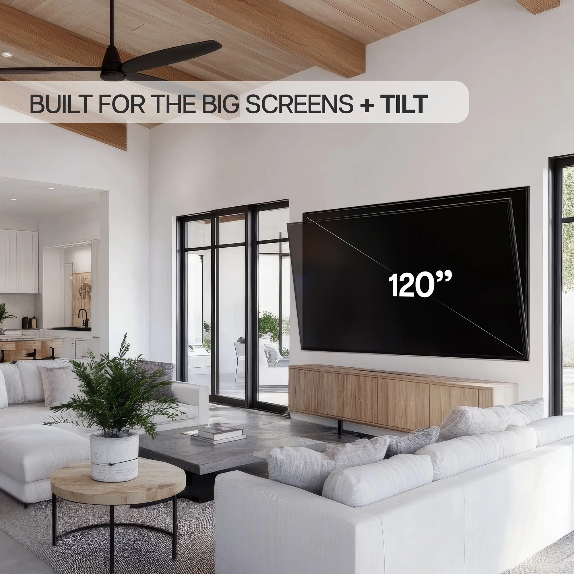Heavy Duty Tilting Extra Large 60" to 120" TV Wall Mount - Image 4